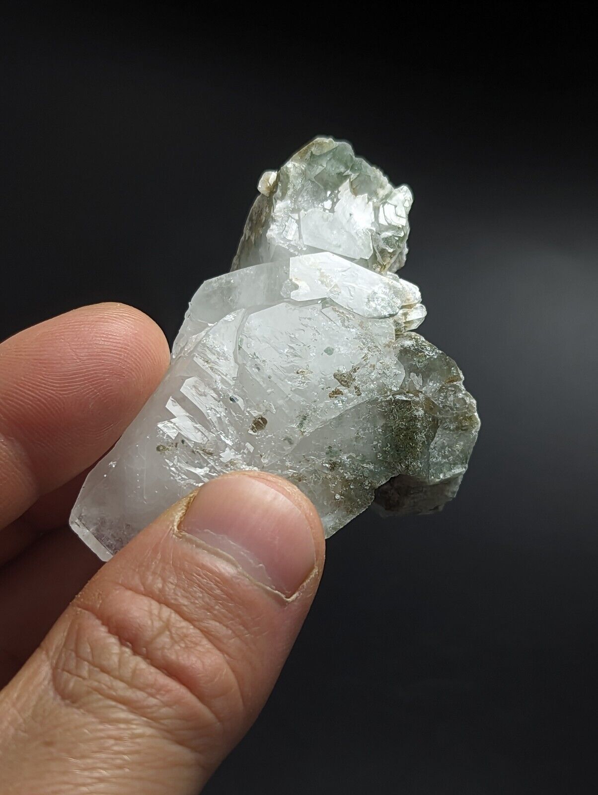 Green Chlorite Quartz Crystal North of Willis Mine Paron Arkansas Rare - Collectibles:Rocks Fossils & Minerals:Crystals