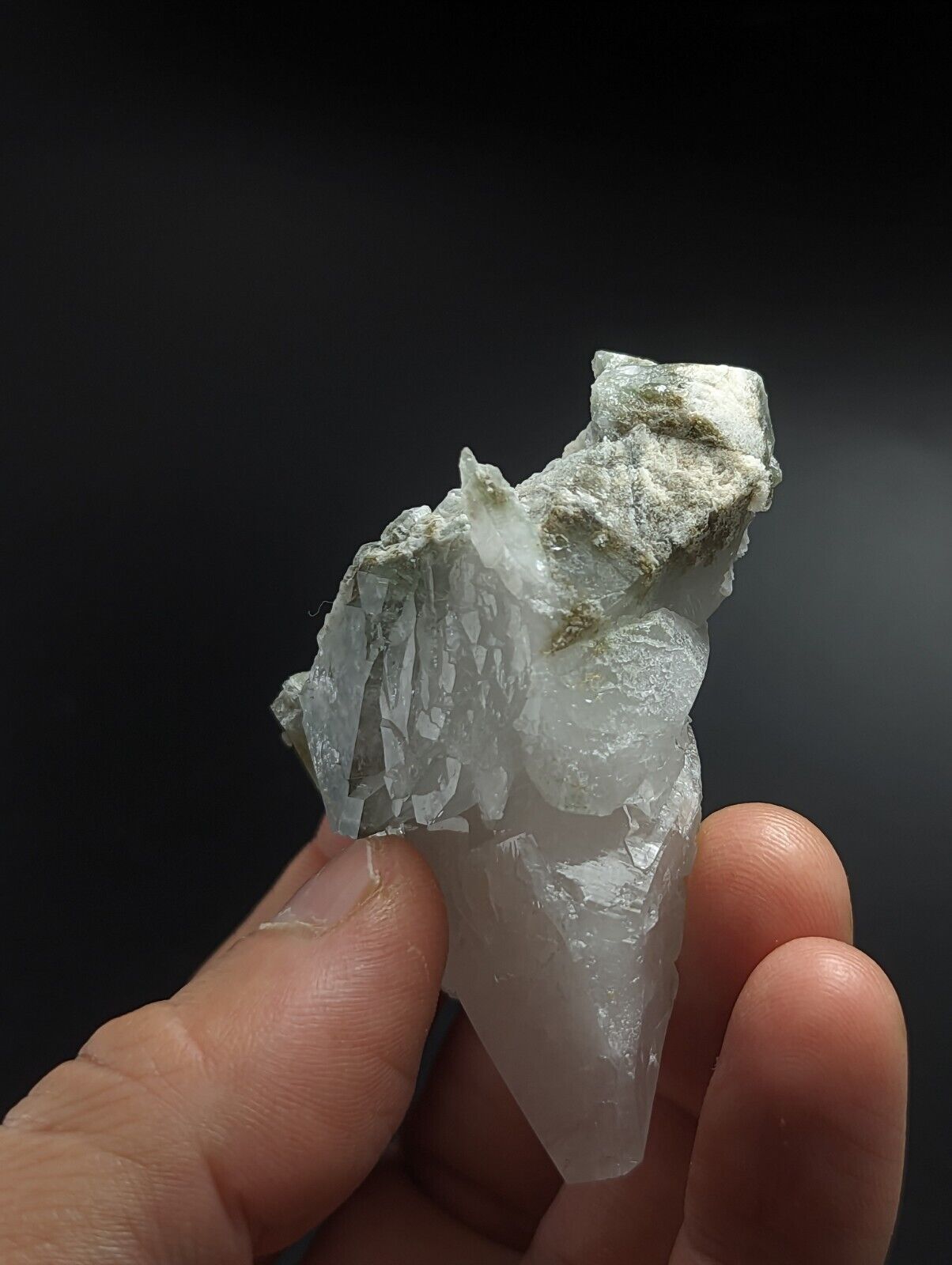 Green Chlorite Quartz Crystal North of Willis Mine Paron Arkansas Rare - Collectibles:Rocks Fossils & Minerals:Crystals