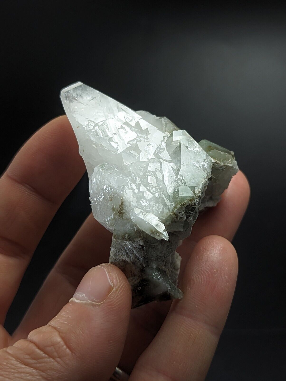 Green Chlorite Quartz Crystal North of Willis Mine Paron Arkansas Rare - Collectibles:Rocks Fossils & Minerals:Crystals