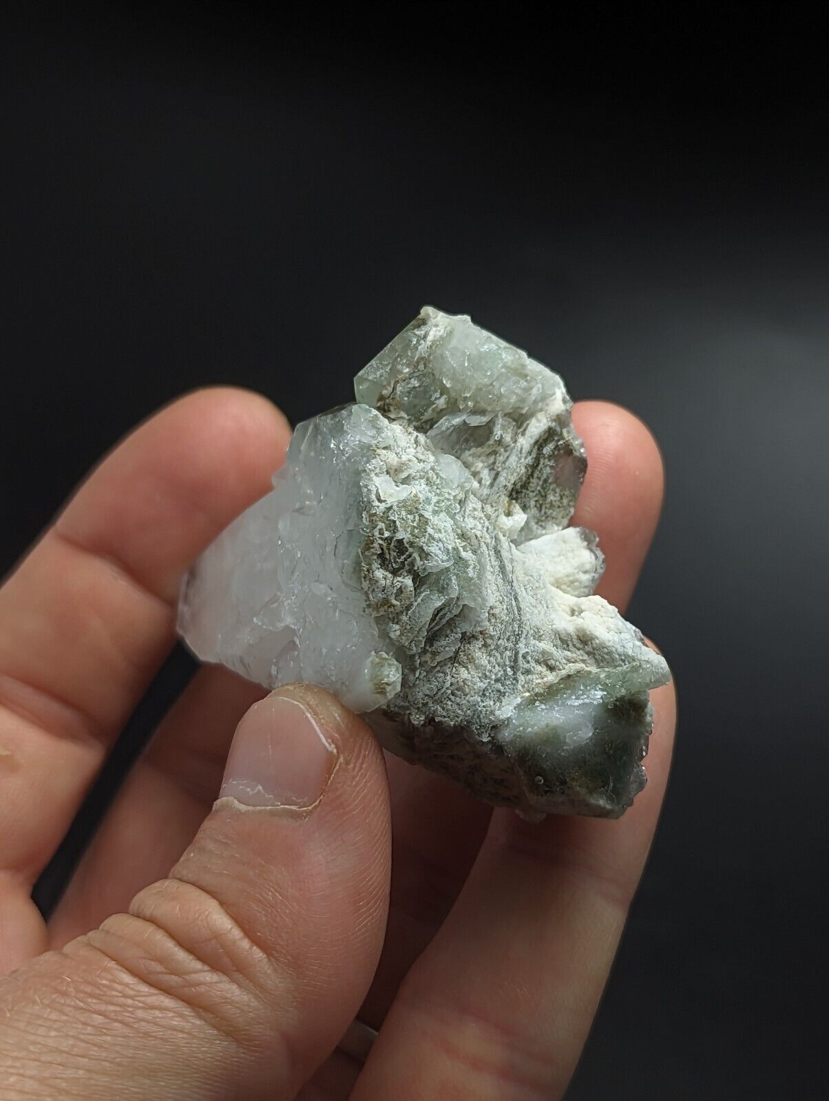 Green Chlorite Quartz Crystal North of Willis Mine Paron Arkansas Rare - Collectibles:Rocks Fossils & Minerals:Crystals