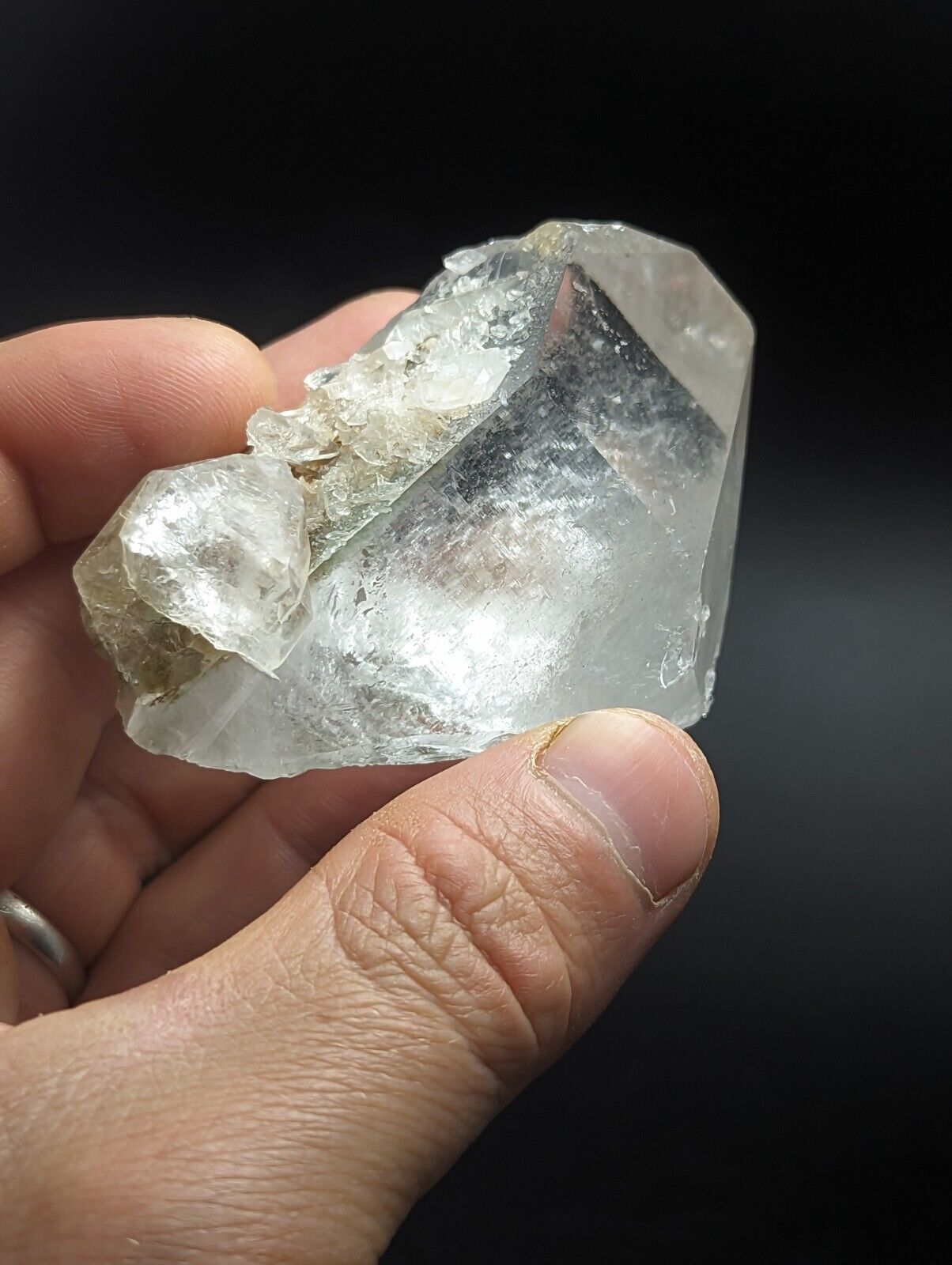 Green Chlorite Quartz Crystal Point North of Willis Mine Paron Arkansas Rare - Collectibles:Rocks Fossils &