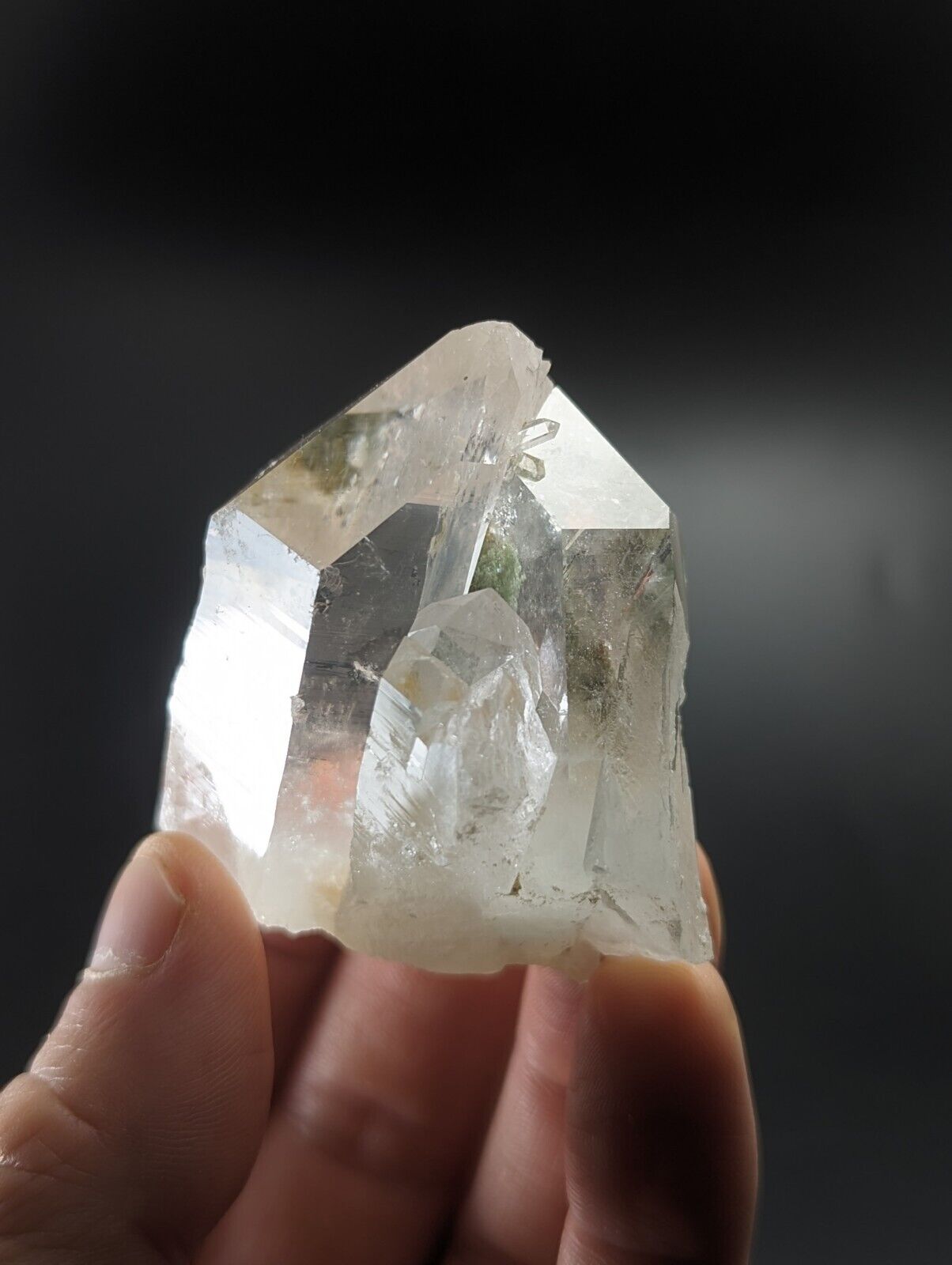Green Chlorite Quartz Crystal Point North of Willis Mine Paron Arkansas Rare - Collectibles:Rocks Fossils &