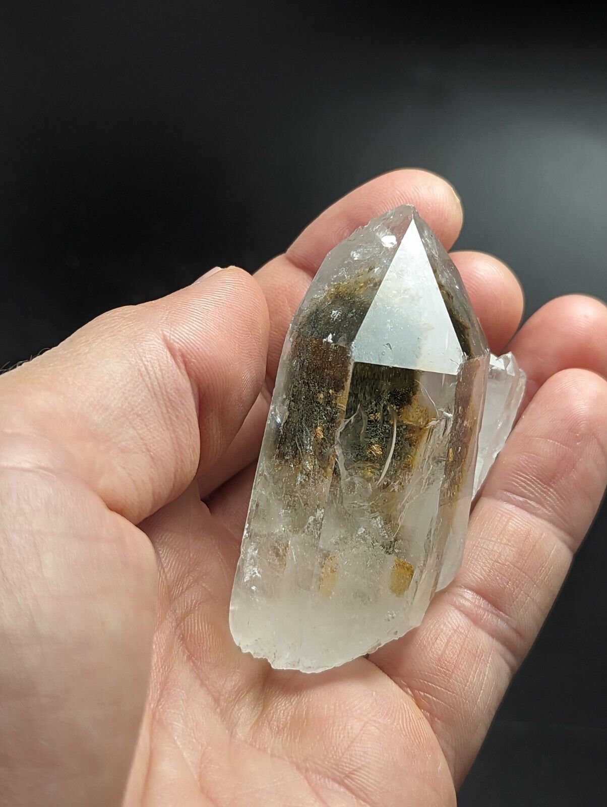 Green Chlorite Quartz Crystal Point North of Willis Mine Paron Arkansas Rare - Collectibles:Rocks Fossils &