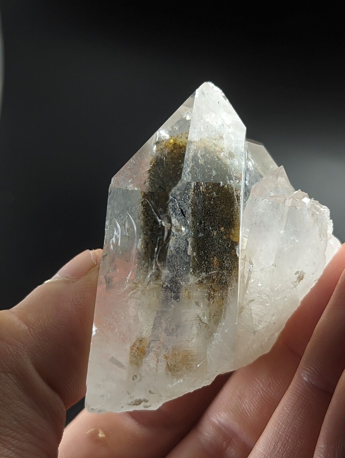Green Chlorite Quartz Crystal Point North of Willis Mine Paron Arkansas Rare - Collectibles:Rocks Fossils &