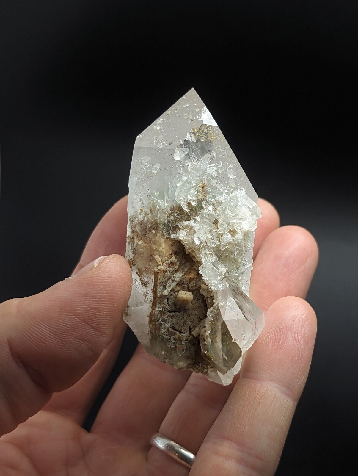 Green Chlorite Quartz Crystal Point North of Willis Mine Paron Arkansas Rare - Collectibles:Rocks Fossils &