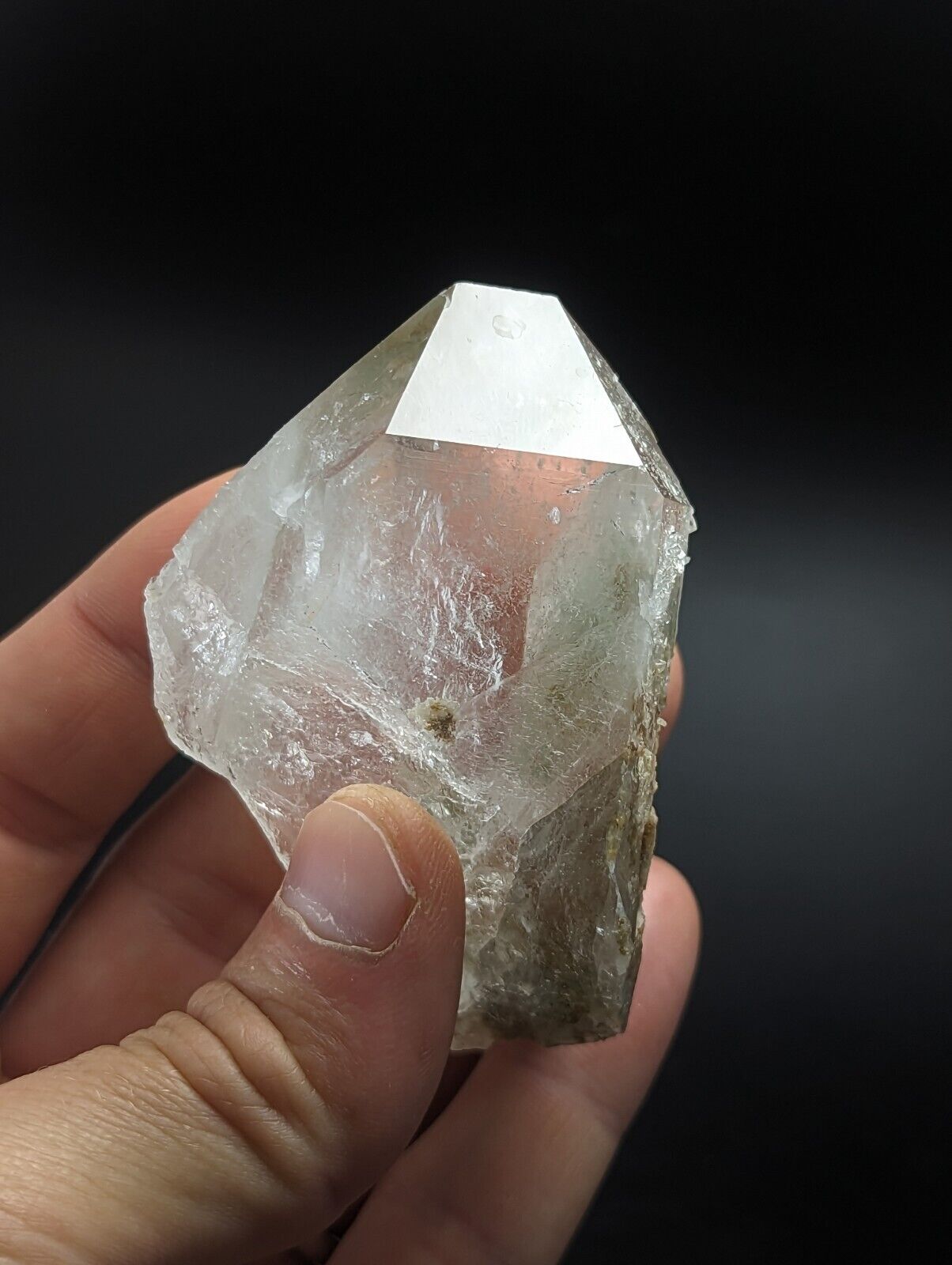 Green Chlorite Quartz Crystal Point North of Willis Mine Paron Arkansas Rare - Collectibles:Rocks Fossils &