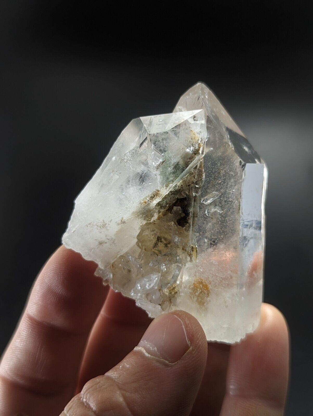 Green Chlorite Quartz Crystal Point North of Willis Mine Paron Arkansas Rare - Collectibles:Rocks Fossils &