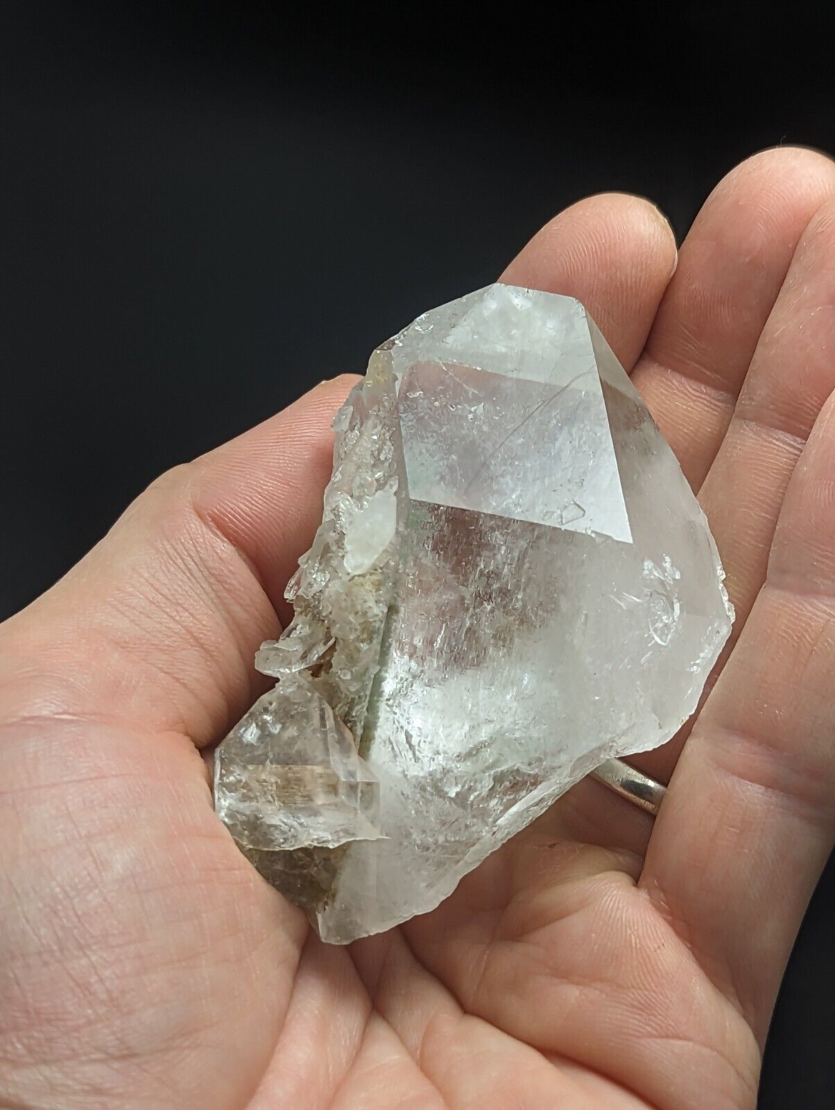 Green Chlorite Quartz Crystal Point North of Willis Mine Paron Arkansas Rare - Collectibles:Rocks Fossils &