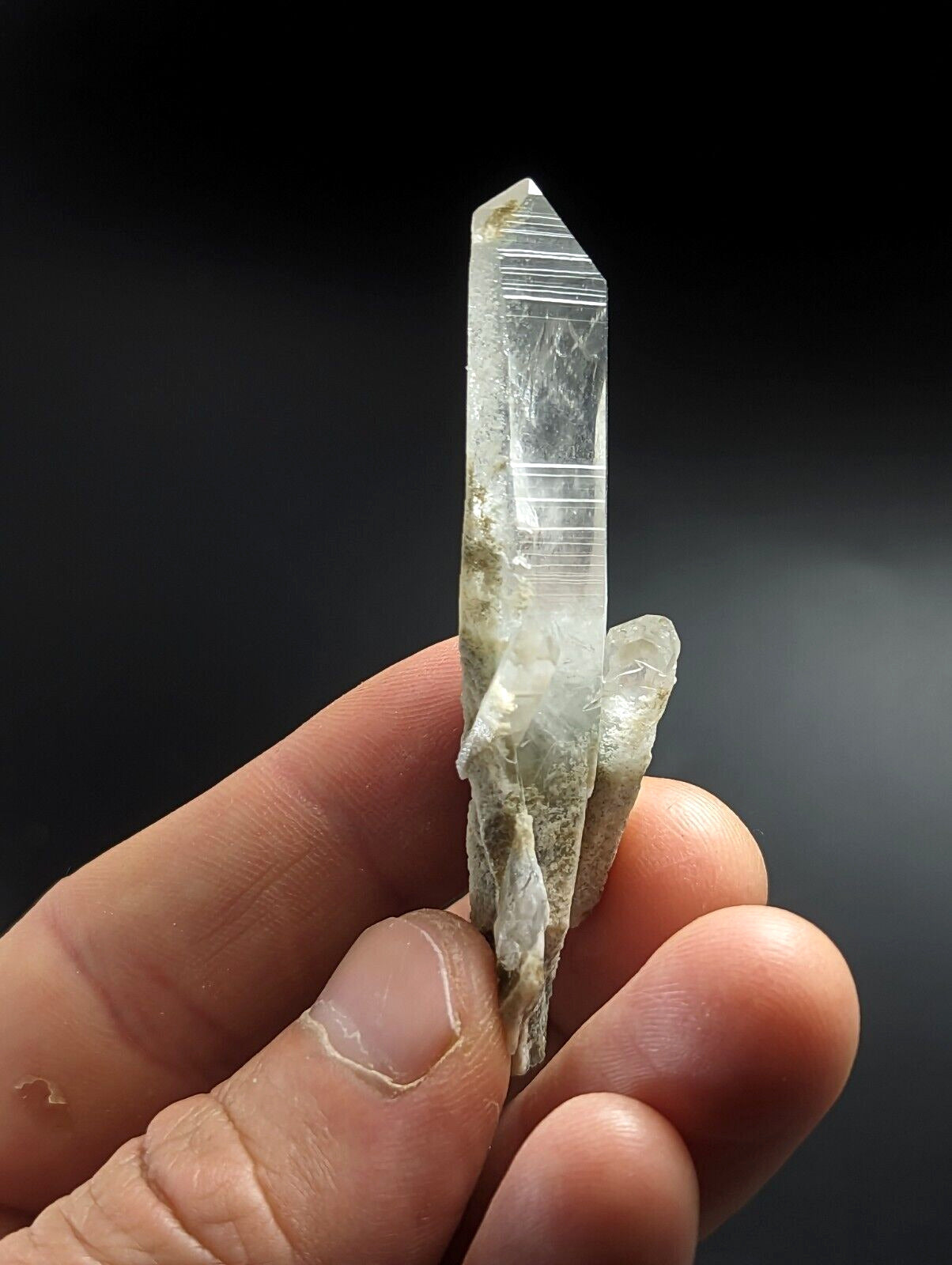 Green Chlorite Quartz Crystal Point North of Willis Mine Paron Arkansas Rare - Collectibles:Rocks Fossils &