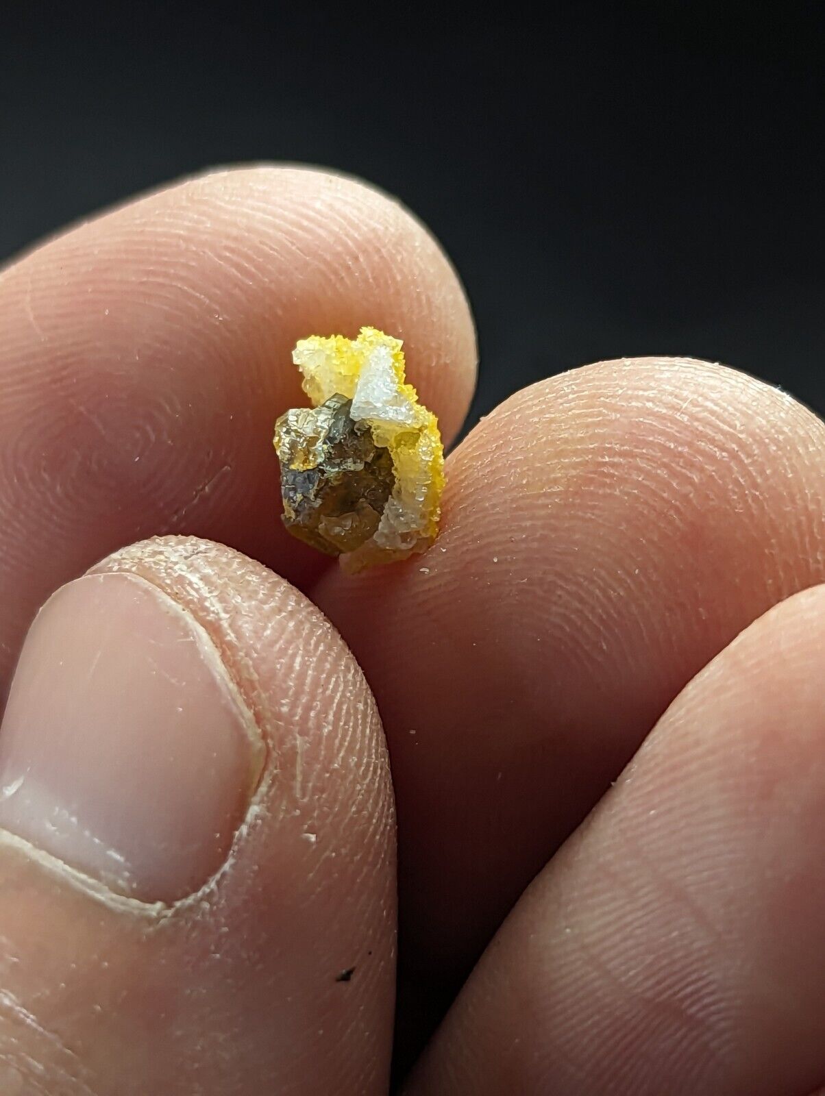 Greenockite included Smithsonite on Sphalerite Rush Marion County Arkansas - Collectibles:Rocks Fossils &