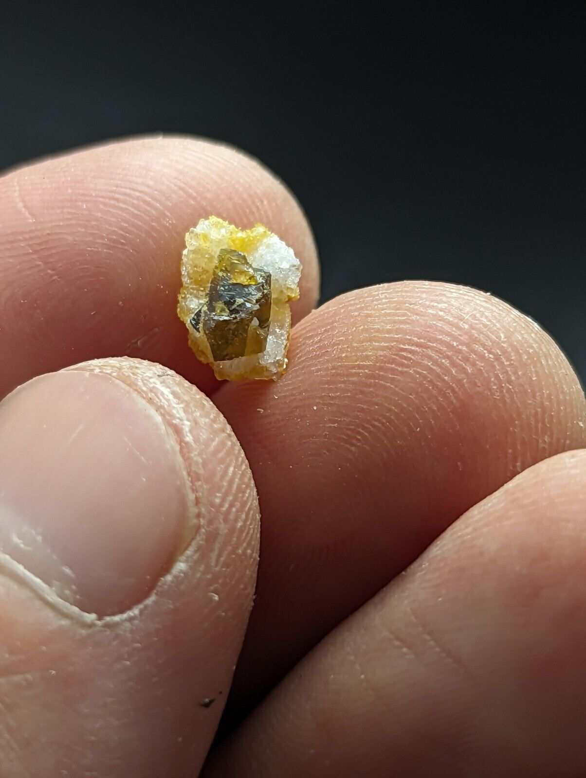 Greenockite included Smithsonite on Sphalerite Rush Marion County Arkansas - Collectibles:Rocks Fossils &