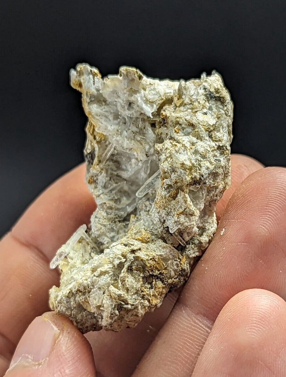 Jeffrey Quarry Quartz Crystals in Rectorite Ultra Rare Arkansas Old Stock - Collectibles:Rocks Fossils &