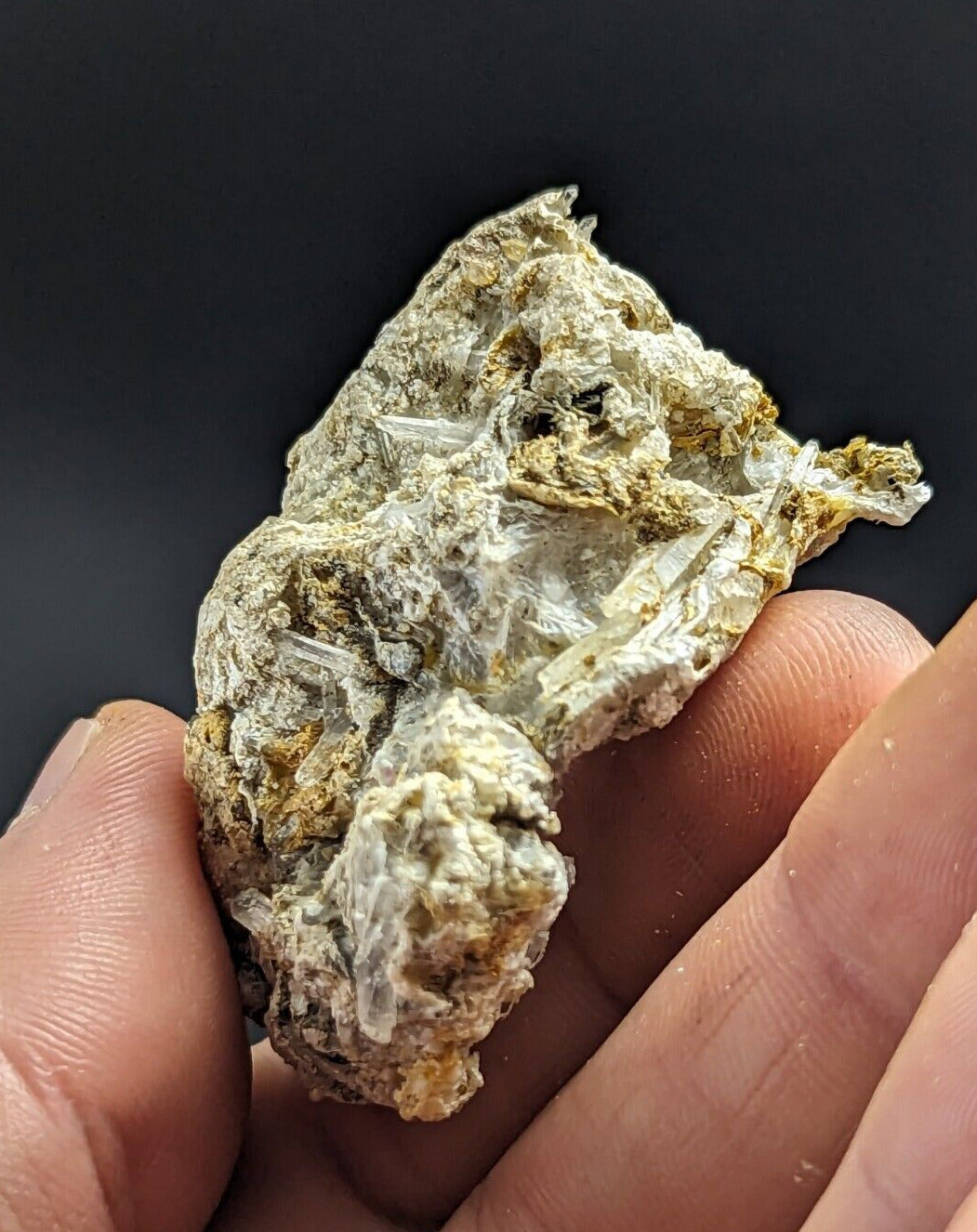 Jeffrey Quarry Quartz Crystals in Rectorite Ultra Rare Arkansas Old Stock - Collectibles:Rocks Fossils &