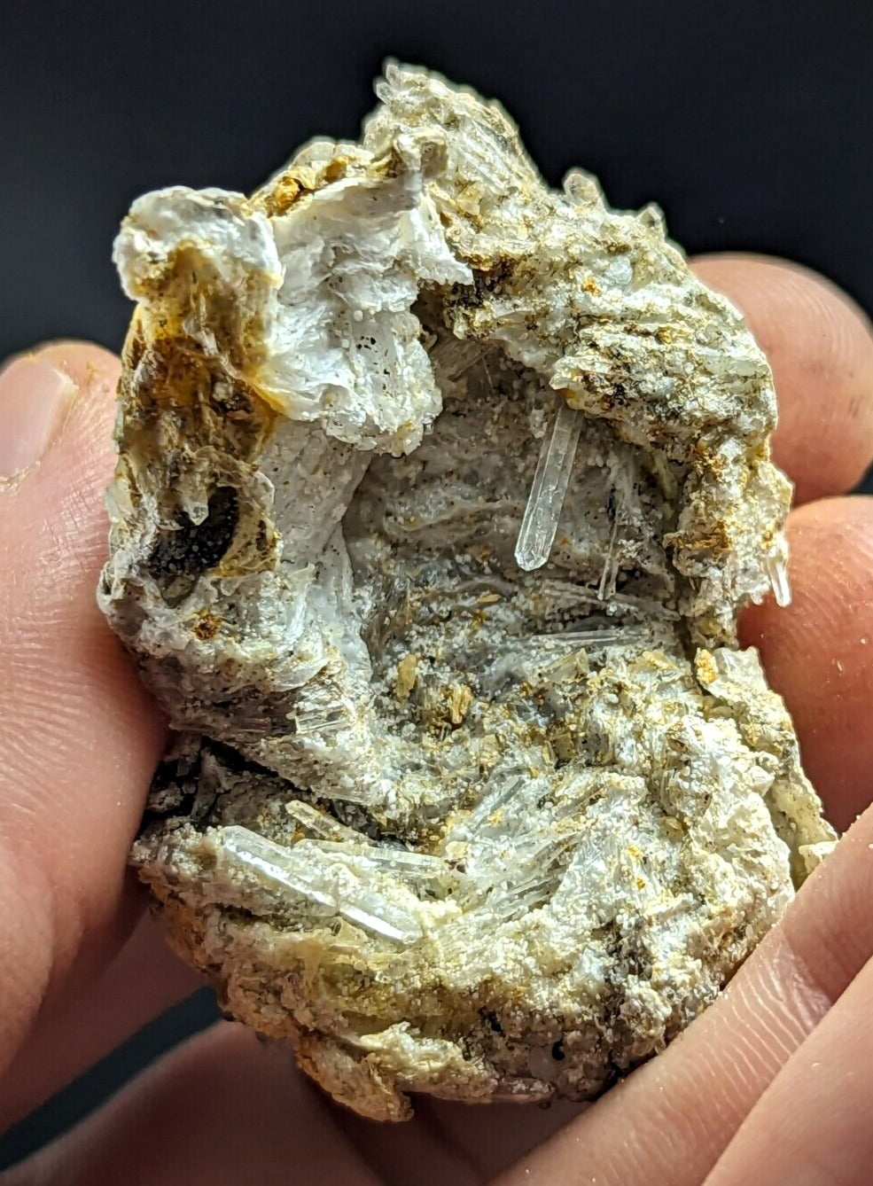 Jeffrey Quarry Quartz Crystals in Rectorite Ultra Rare Arkansas Old Stock - Collectibles:Rocks Fossils &