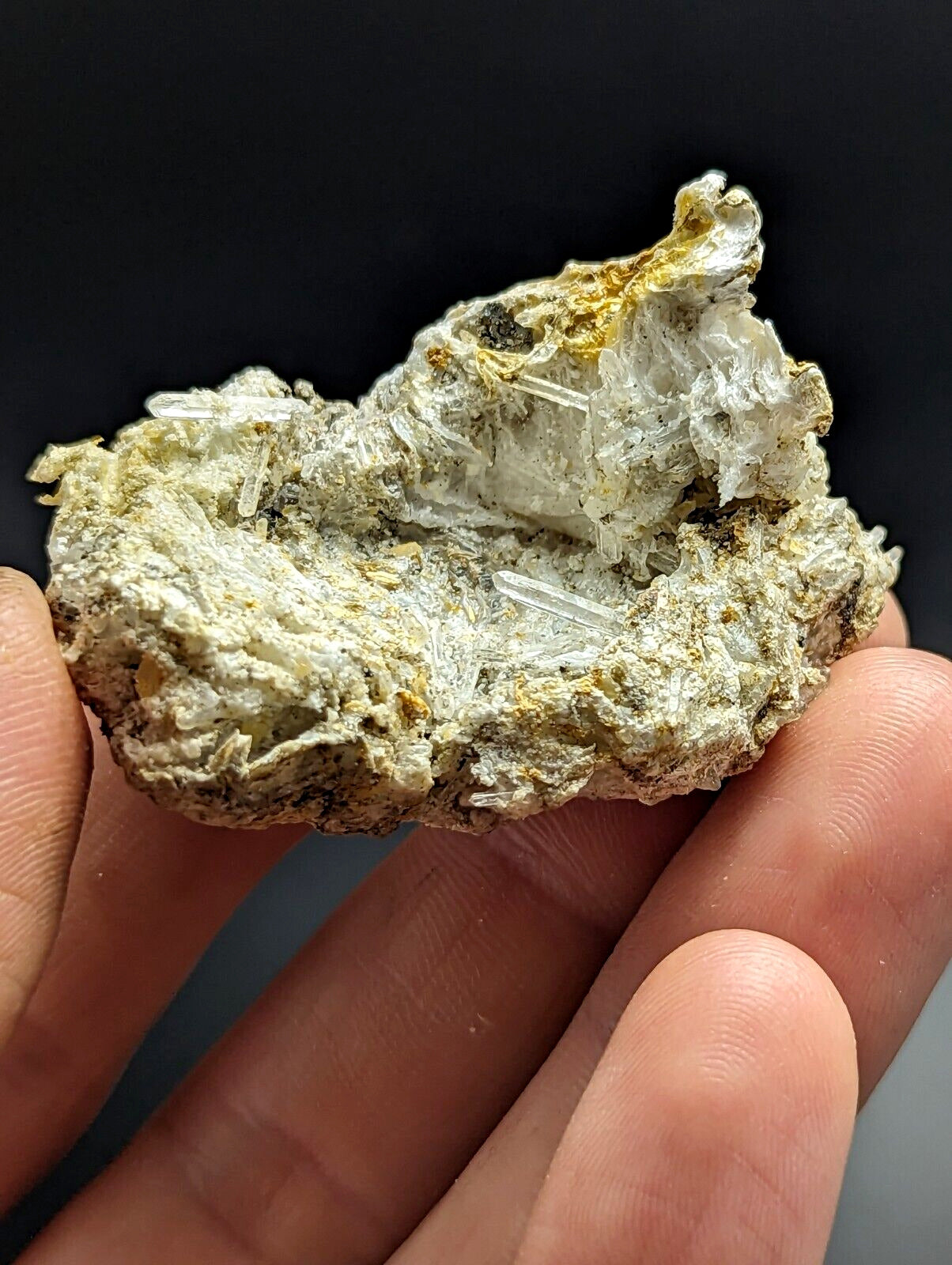 Jeffrey Quarry Quartz Crystals in Rectorite Ultra Rare Arkansas Old Stock - Collectibles:Rocks Fossils &
