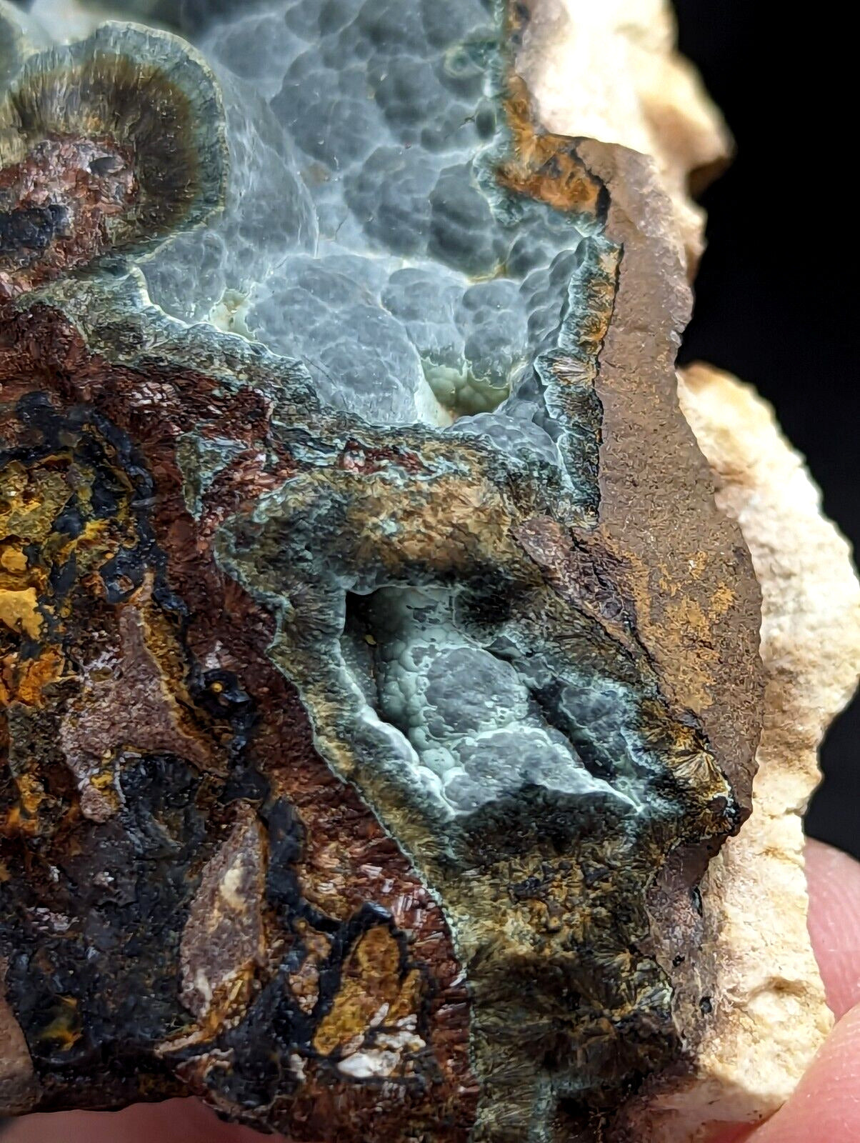 Kidwellite Dufrenite Beraunite etc (VERY RARE 3 Oaks Gap Polk Co. Arkansas) - Collectibles:Rocks Fossils &