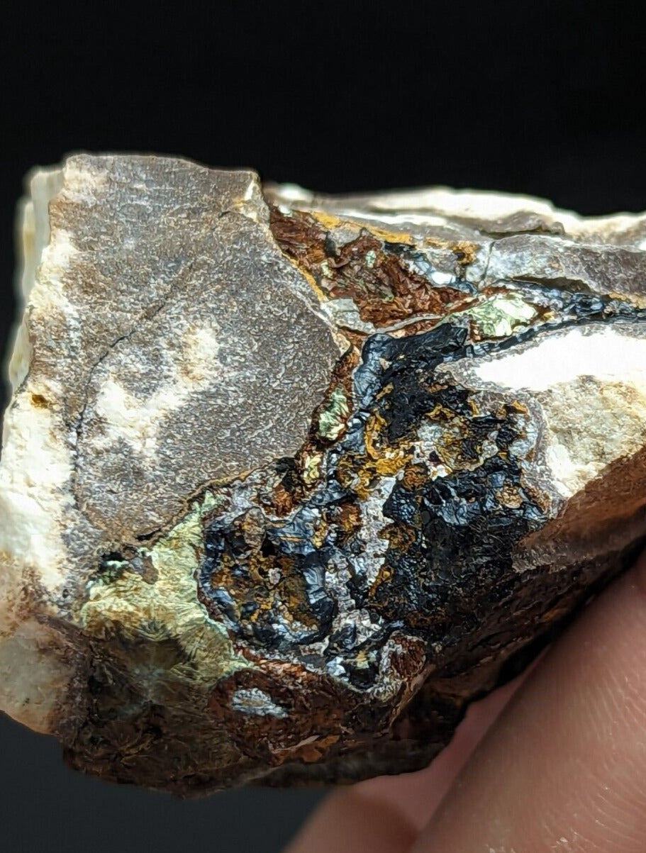 Kidwellite Dufrenite Beraunite etc (VERY RARE 3 Oaks Gap Polk Co. Arkansas) - Collectibles:Rocks Fossils &