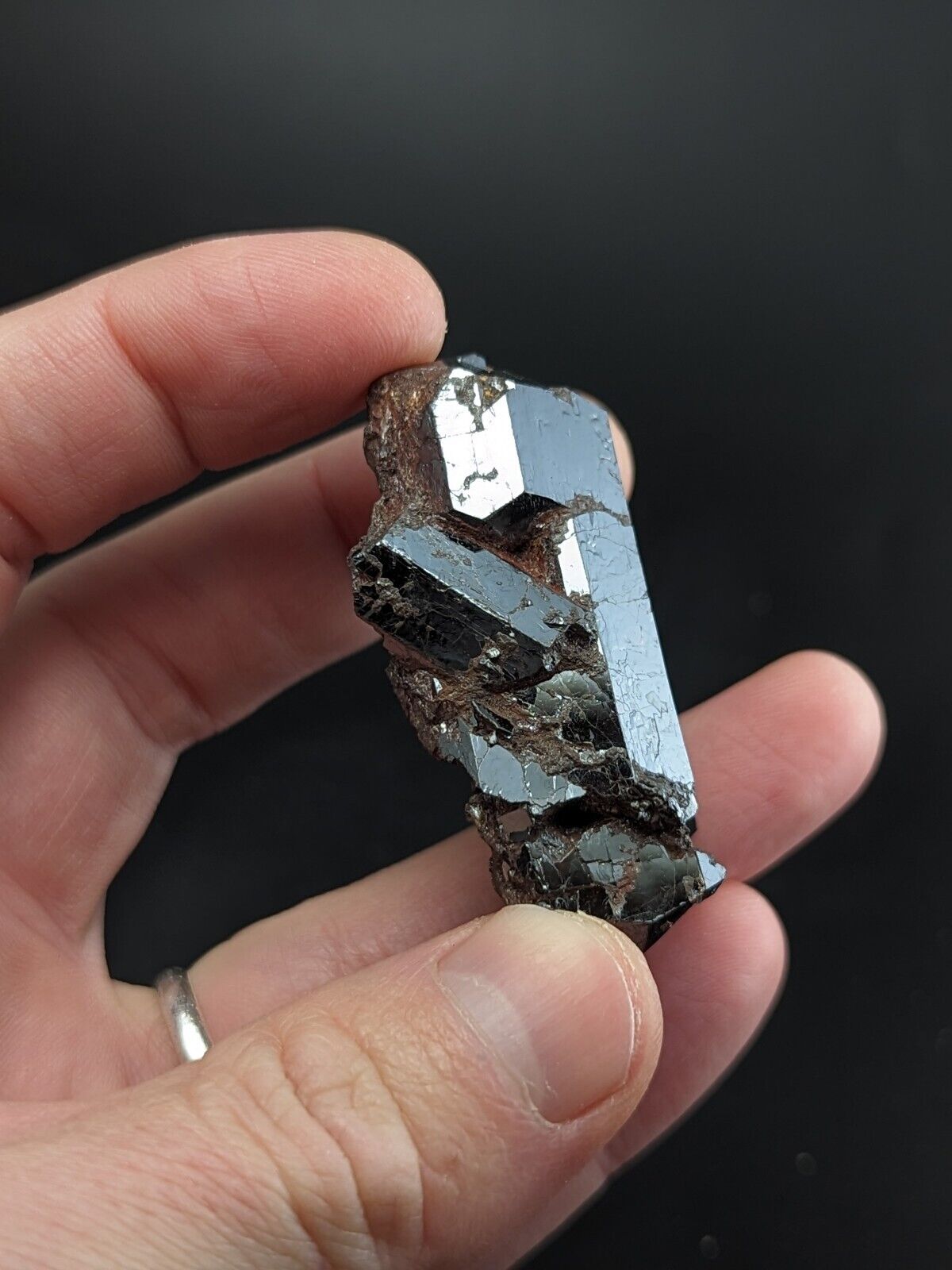 Large A + Unique Rutile Crystal - Graves Mountain Lincolnton Georgia old stock - Collectibles:Rocks Fossils &