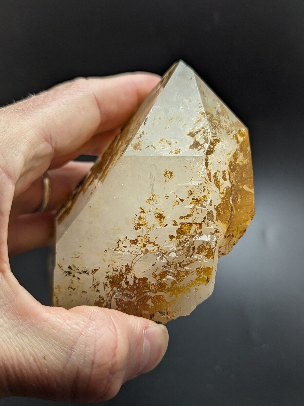 Large Quartz Crystal Point - Garland County Arkansas USA Display specimen - Collectibles:Rocks Fossils &