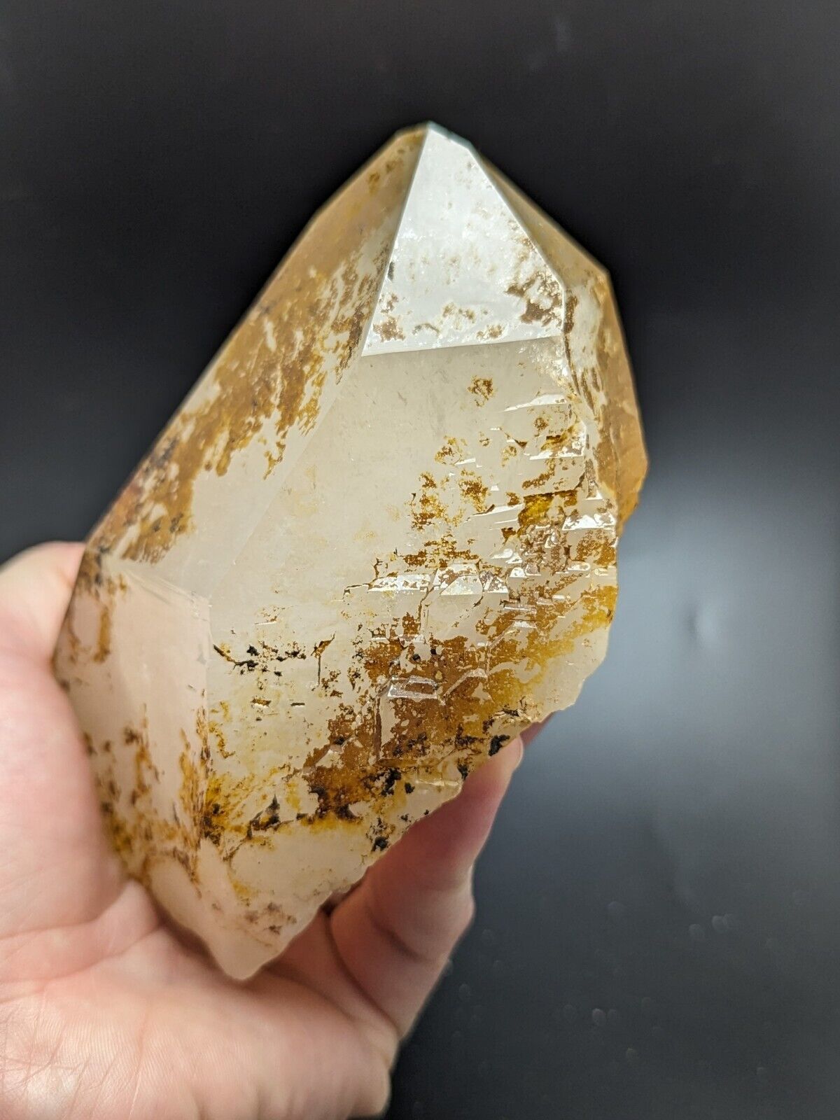 Large Quartz Crystal Point - Garland County Arkansas USA Display specimen - Collectibles:Rocks Fossils &