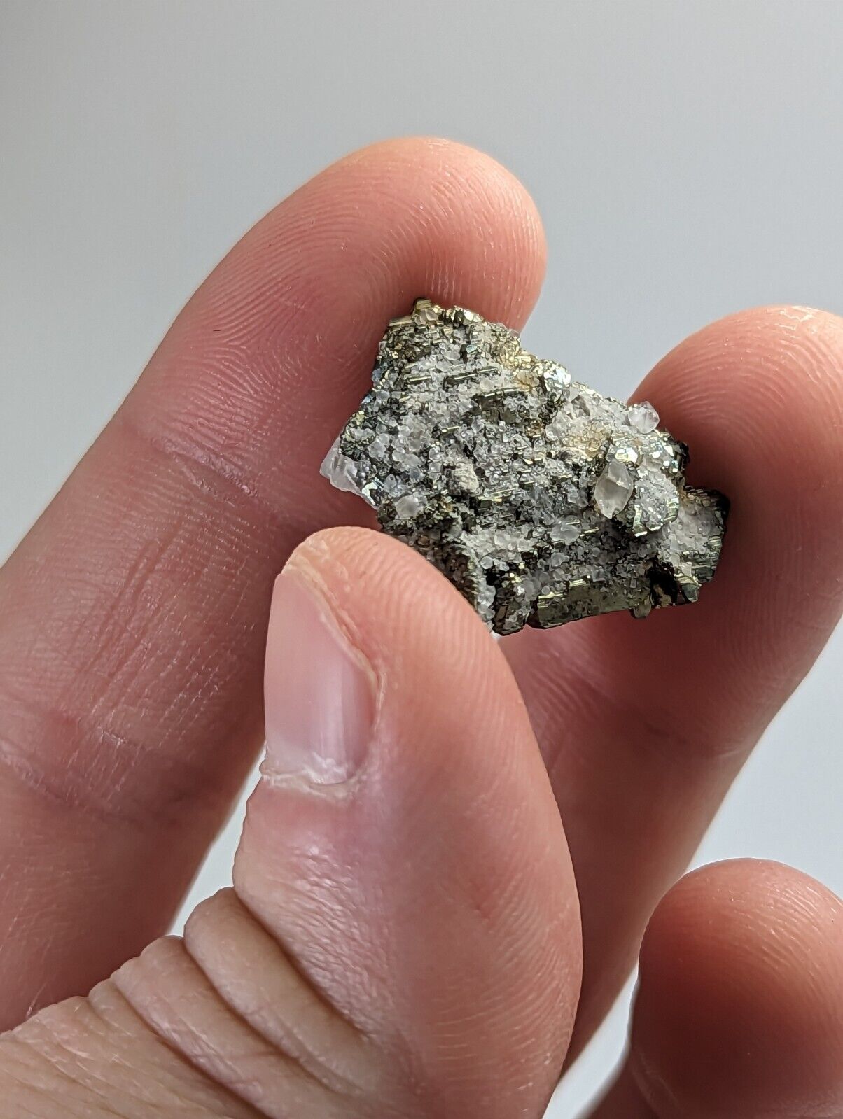 Marcasite with Calcite Linwood Mine Iowa USA - Collectibles:Rocks Fossils & Minerals:Crystals Mineral Specimens:Display