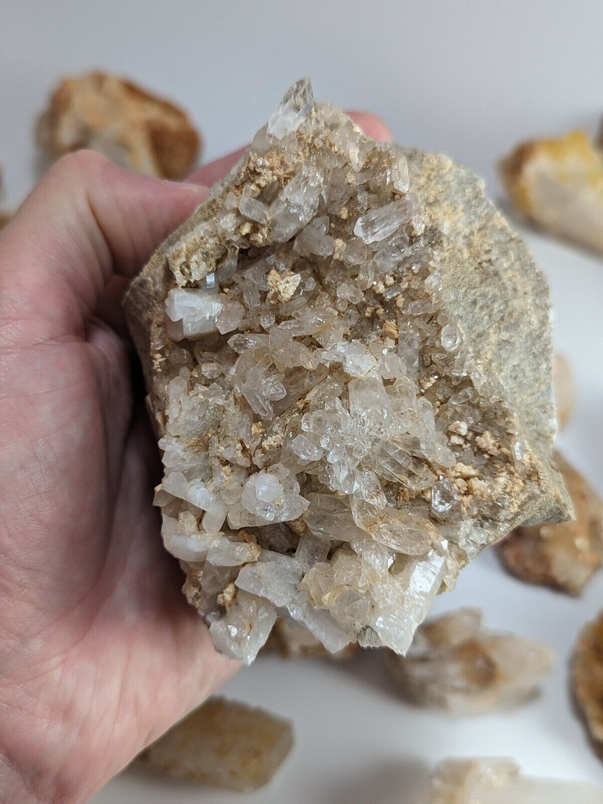 Mystery set of 10 mixed-grade Quartz Crystals for Home and Garden- Arkansas USA - Collectibles:Rocks Fossils &