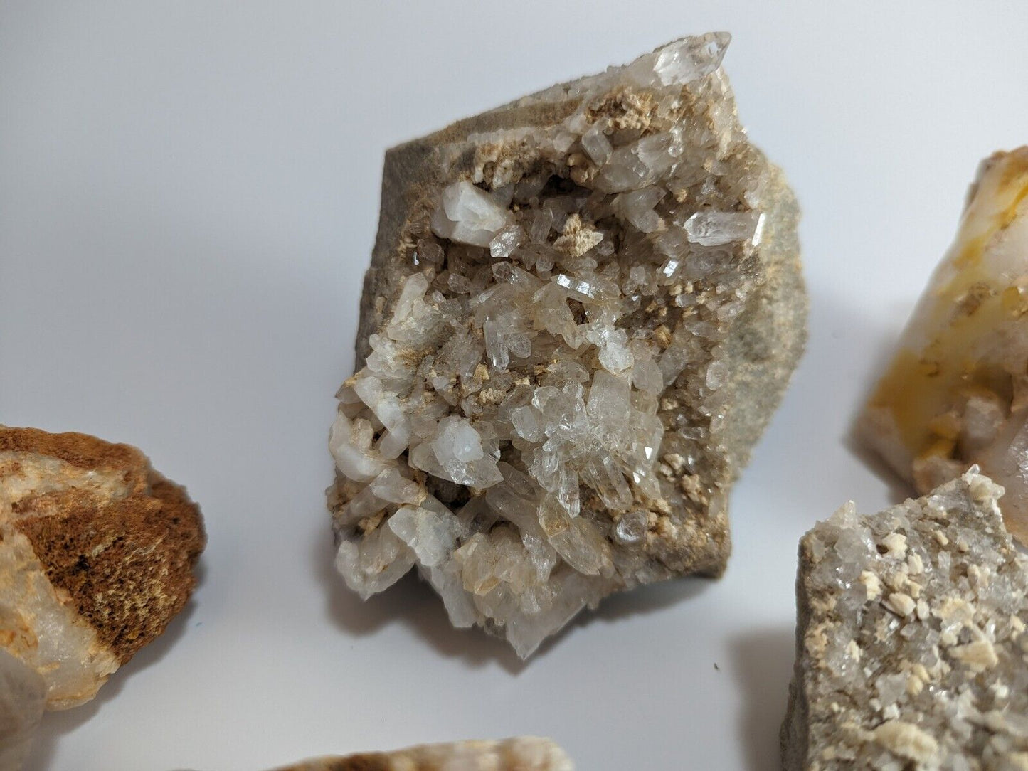 Mystery set of 10 mixed-grade Quartz Crystals for Home and Garden- Arkansas USA - Collectibles:Rocks Fossils &