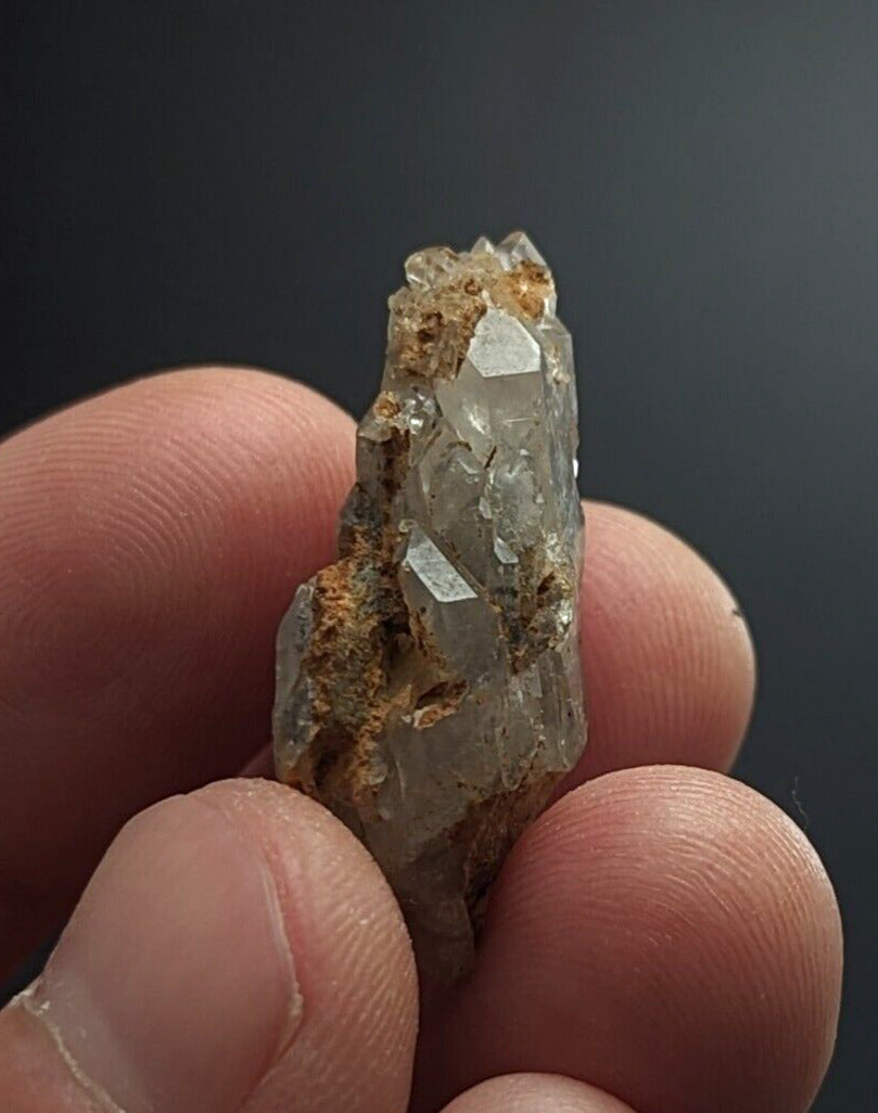 Nacrite + Manganese included Quartz Crystal Montgomery County Arkansas ooak - Collectibles:Rocks Fossils &