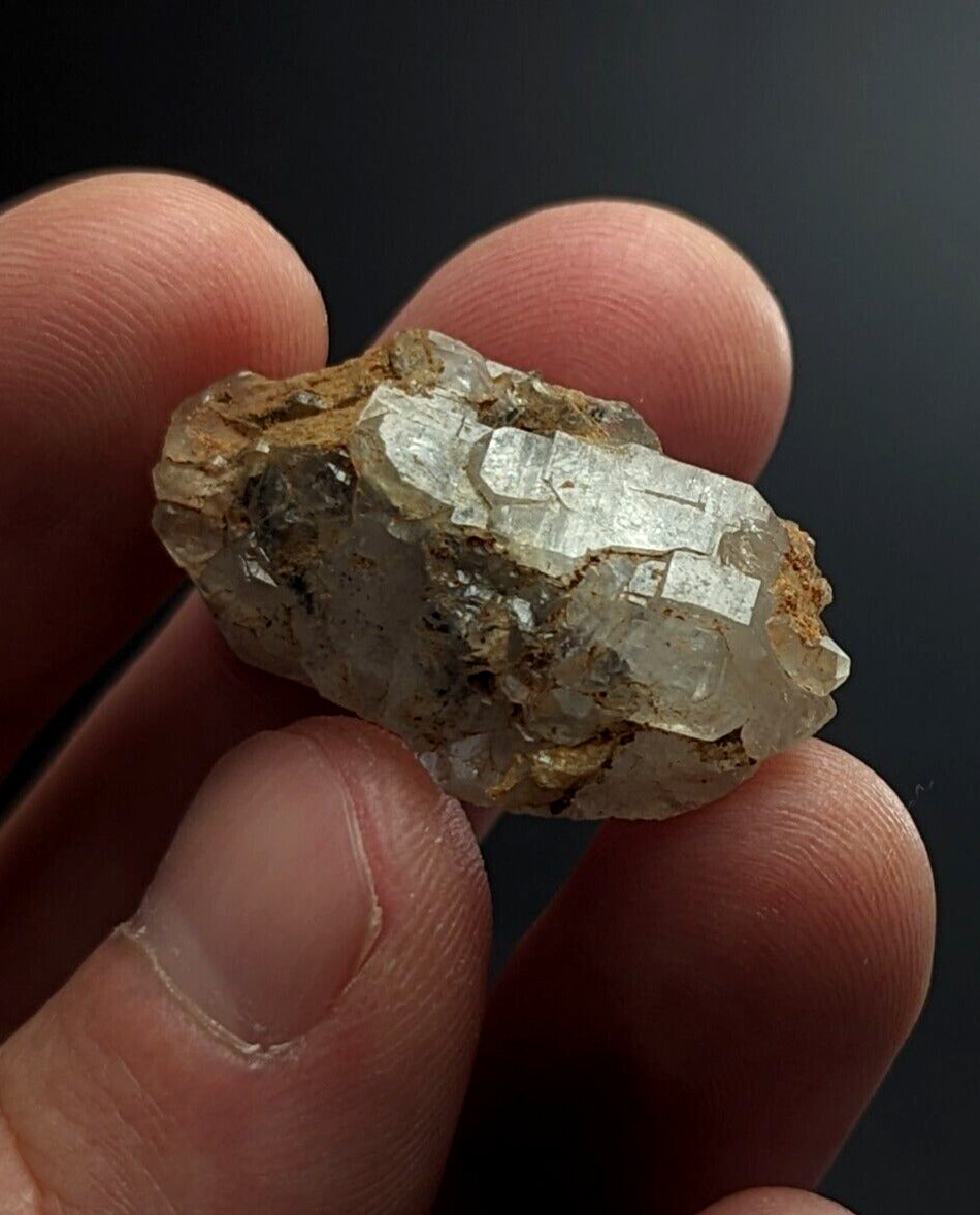 Nacrite + Manganese included Quartz Crystal Montgomery County Arkansas ooak - Collectibles:Rocks Fossils &