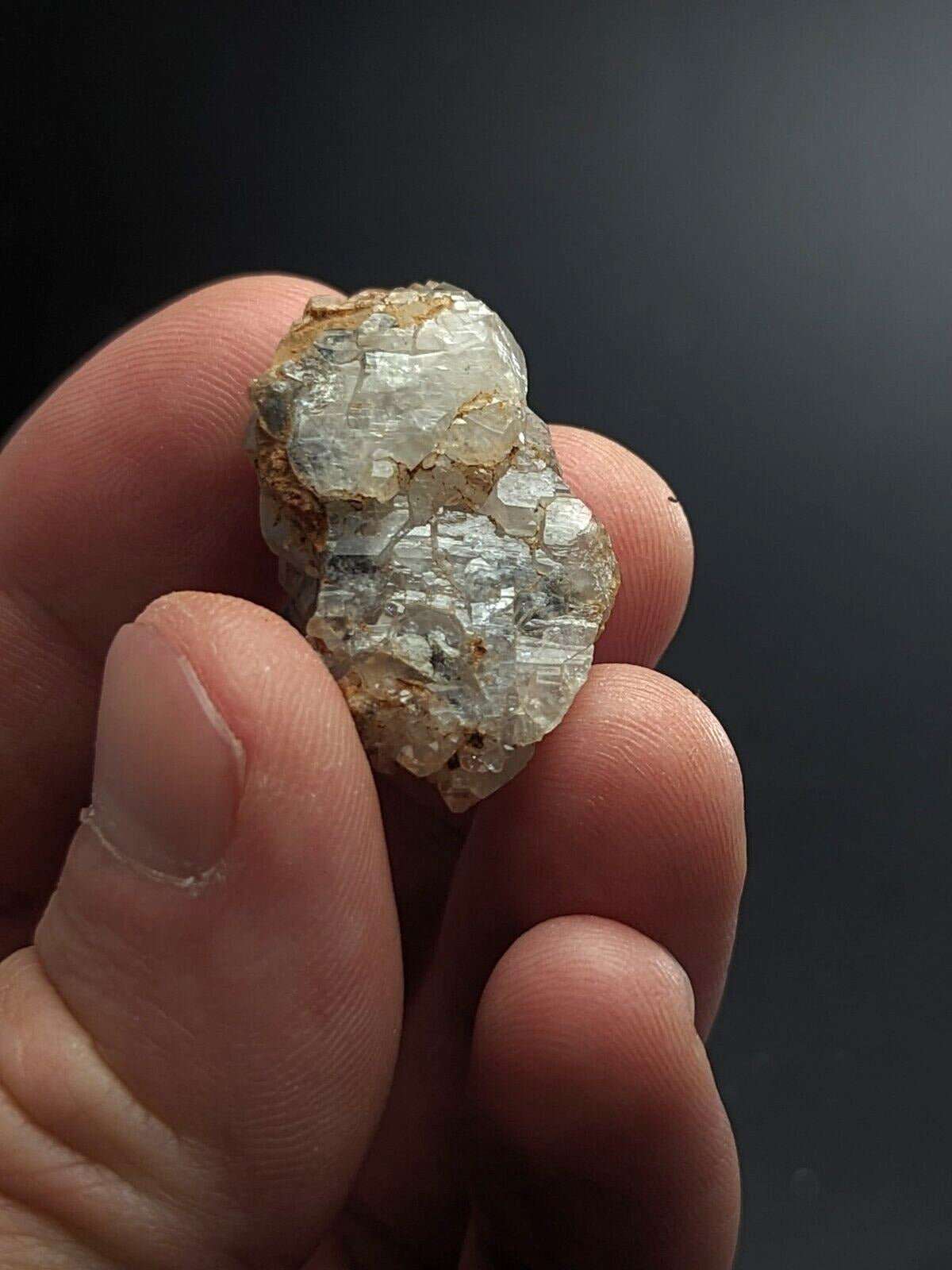 Nacrite + Manganese included Quartz Crystal Montgomery County Arkansas ooak - Collectibles:Rocks Fossils &