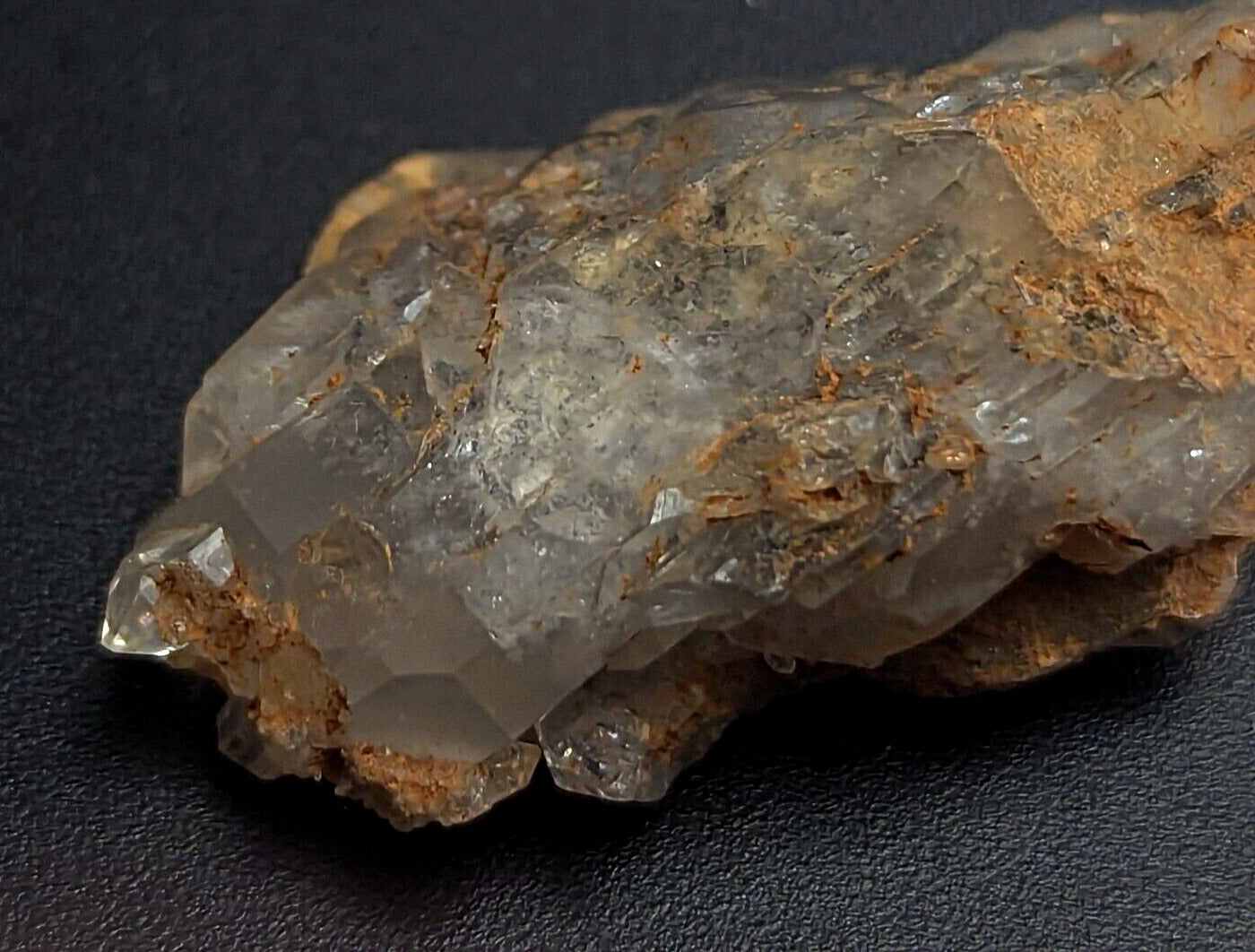 Nacrite + Manganese included Quartz Crystal Montgomery County Arkansas ooak - Collectibles:Rocks Fossils &
