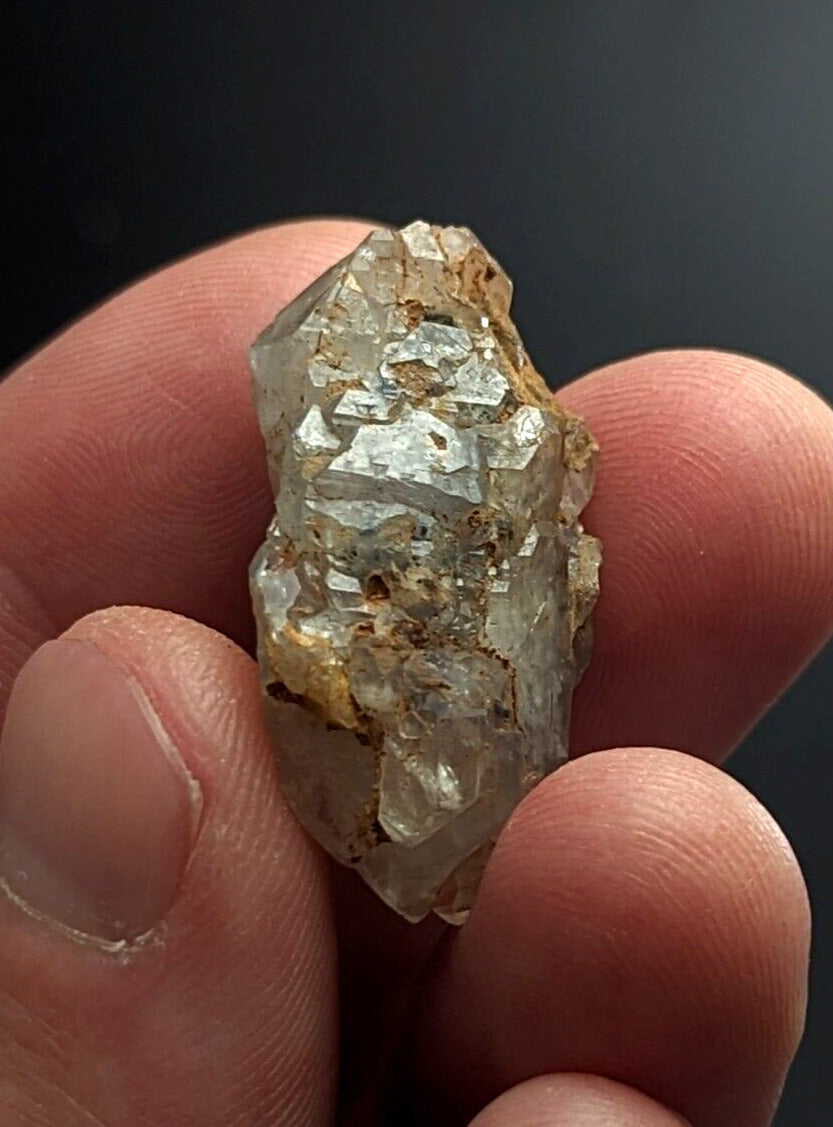 Nacrite + Manganese included Quartz Crystal Montgomery County Arkansas ooak - Collectibles:Rocks Fossils &