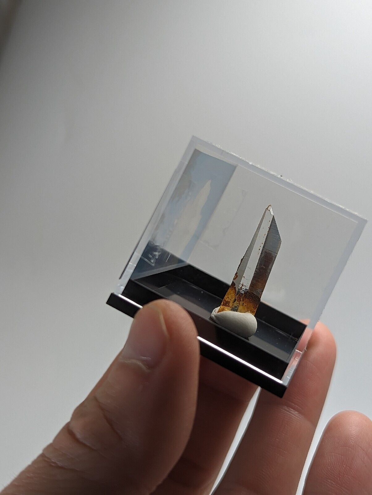 Quartz - Unique iron coated Crystal w/ photo case - Old Stock Arkansas ooak - Collectibles:Rocks Fossils &