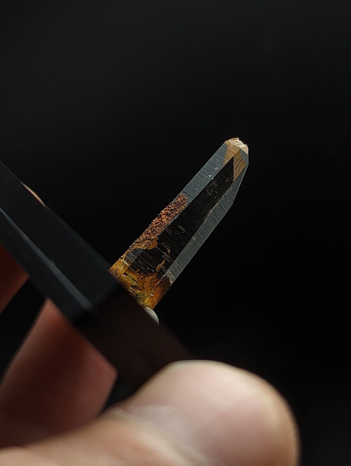 Quartz - Unique iron coated Crystal w/ photo case - Old Stock Arkansas ooak - Collectibles:Rocks Fossils &