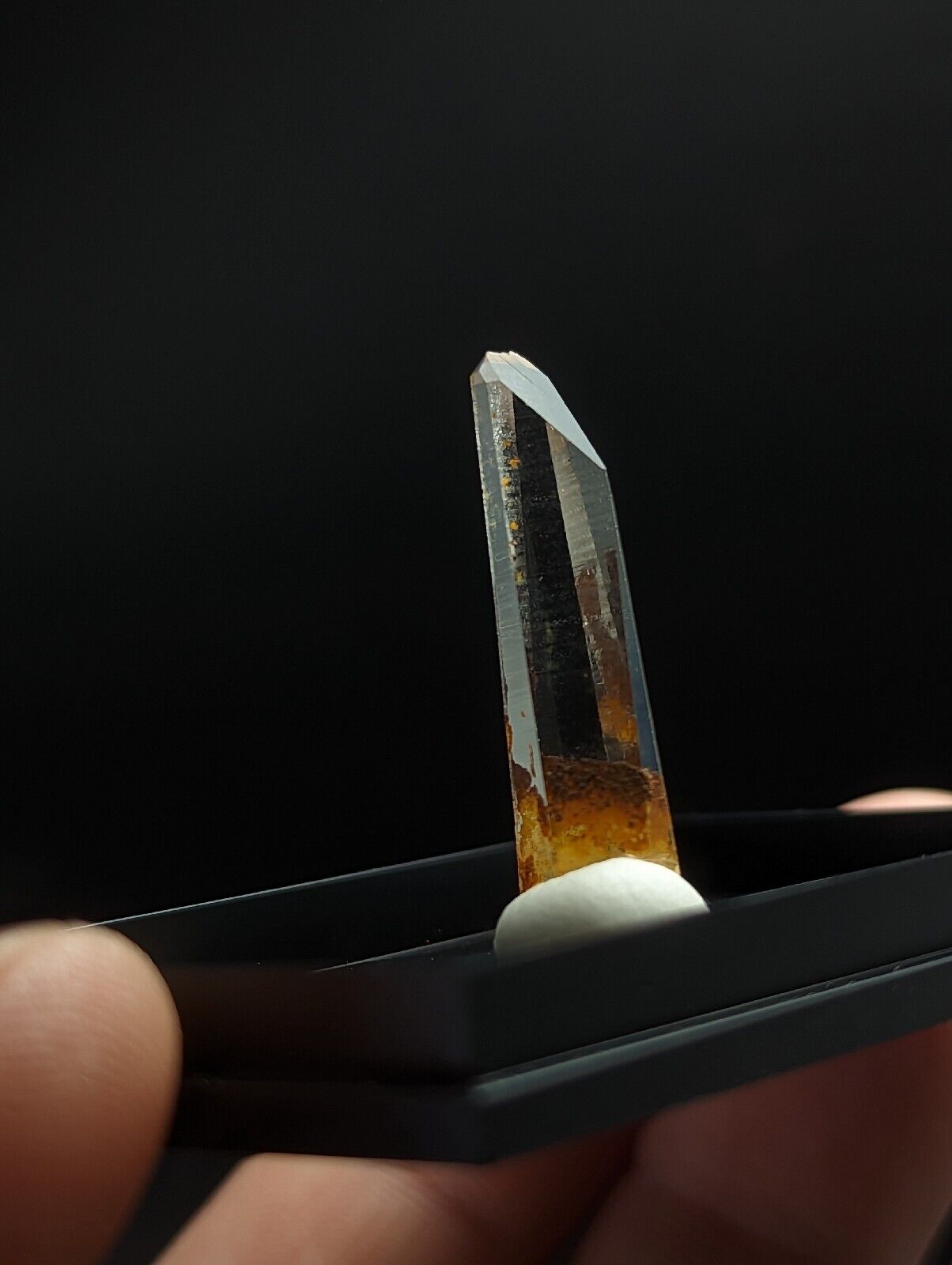 Quartz - Unique iron coated Crystal w/ photo case - Old Stock Arkansas ooak - Collectibles:Rocks Fossils &