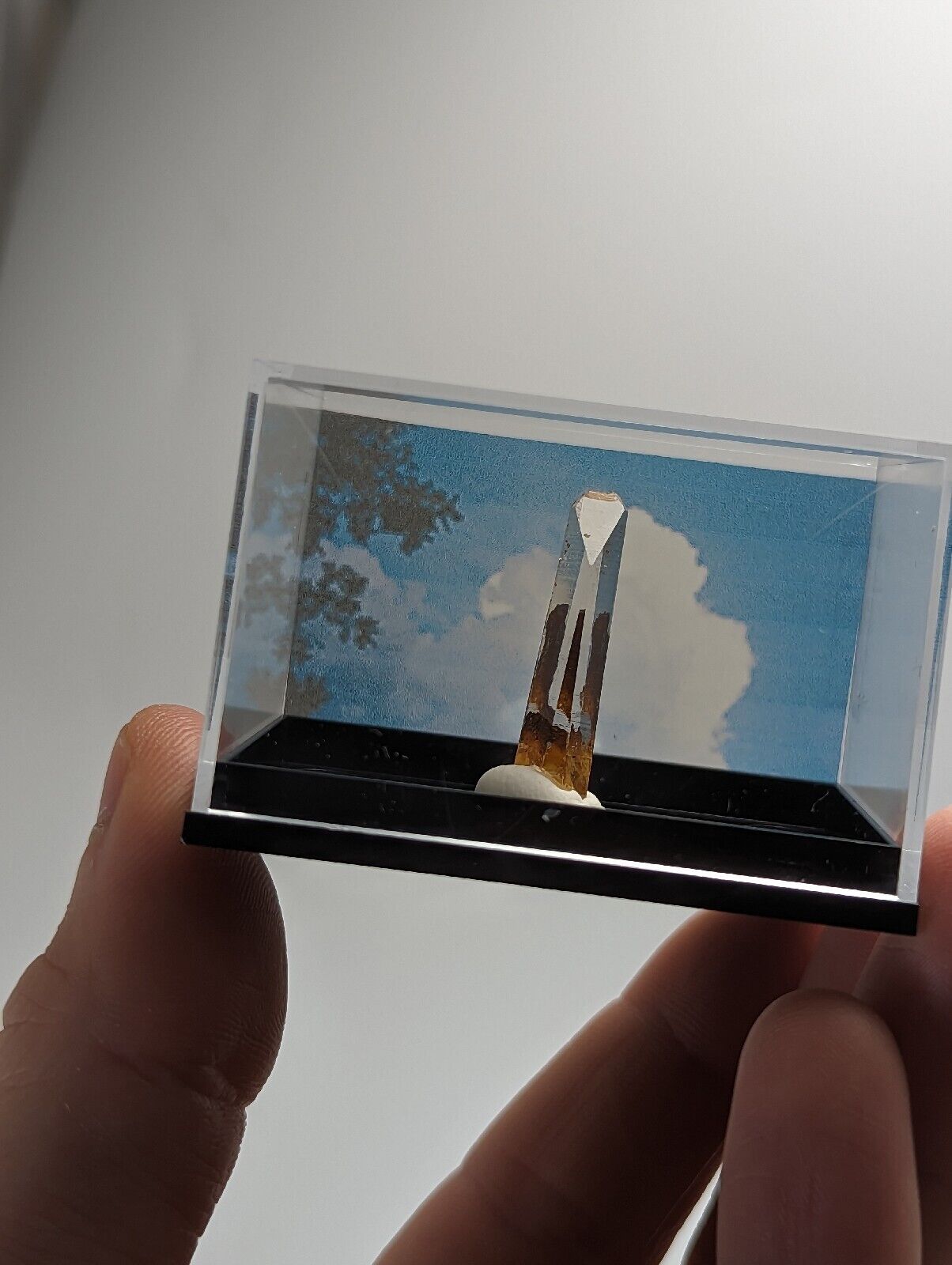 Quartz - Unique iron coated Crystal w/ photo case - Old Stock Arkansas ooak - Collectibles:Rocks Fossils &