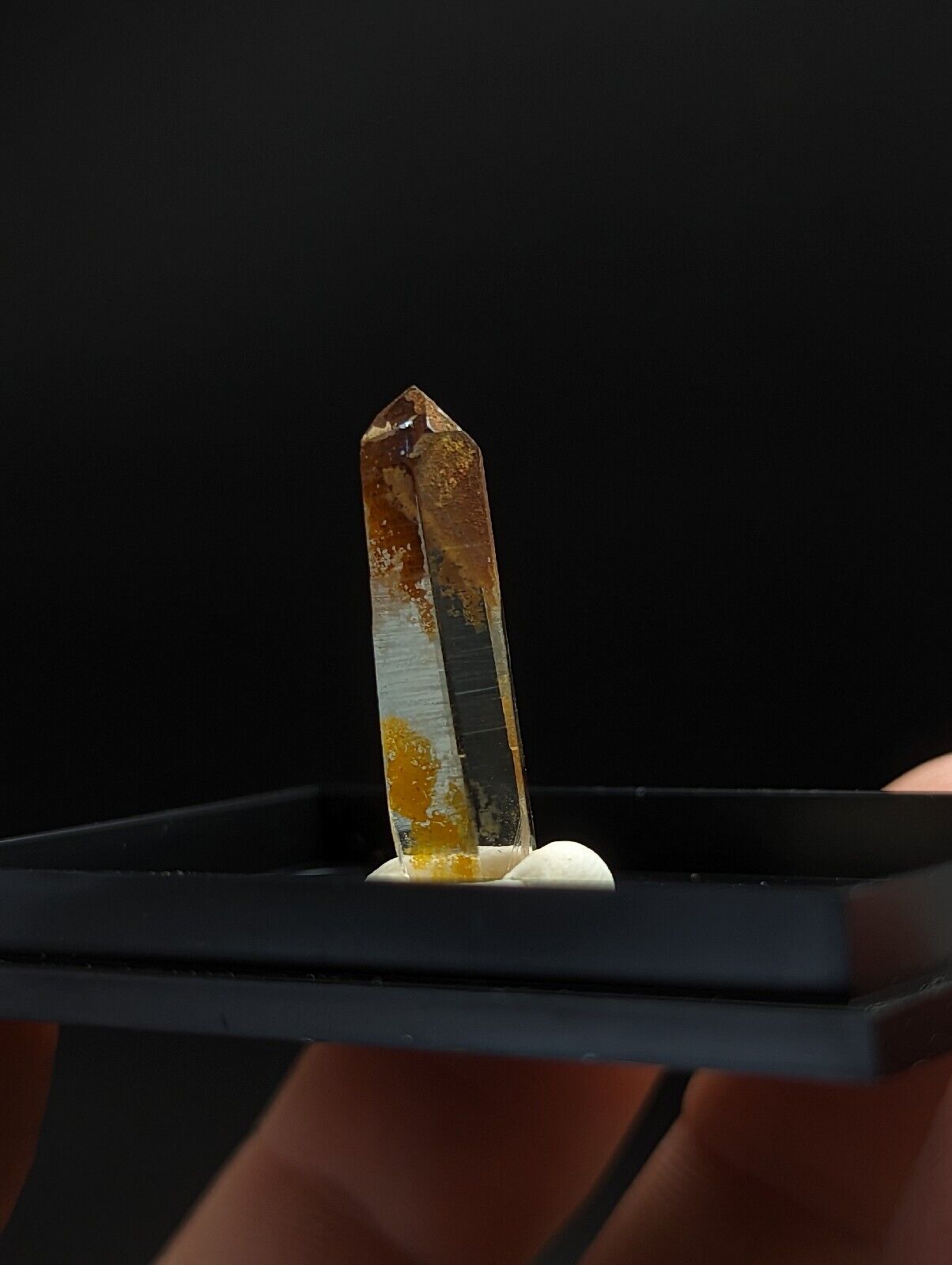 Quartz - Unique iron coated Crystal w/ photo case - Old Stock Arkansas ooak - Collectibles:Rocks Fossils &