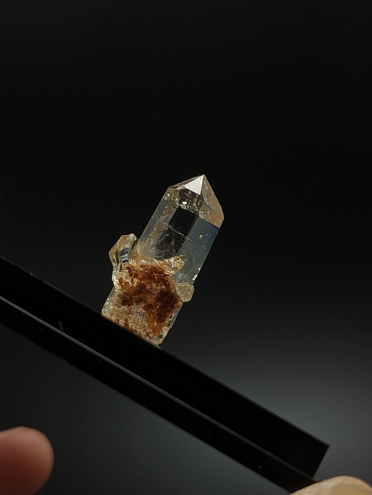 Quartz - Unique optical crystal w/ case -Old Stock - Garland co Arkansas ooak - Collectibles:Rocks Fossils &