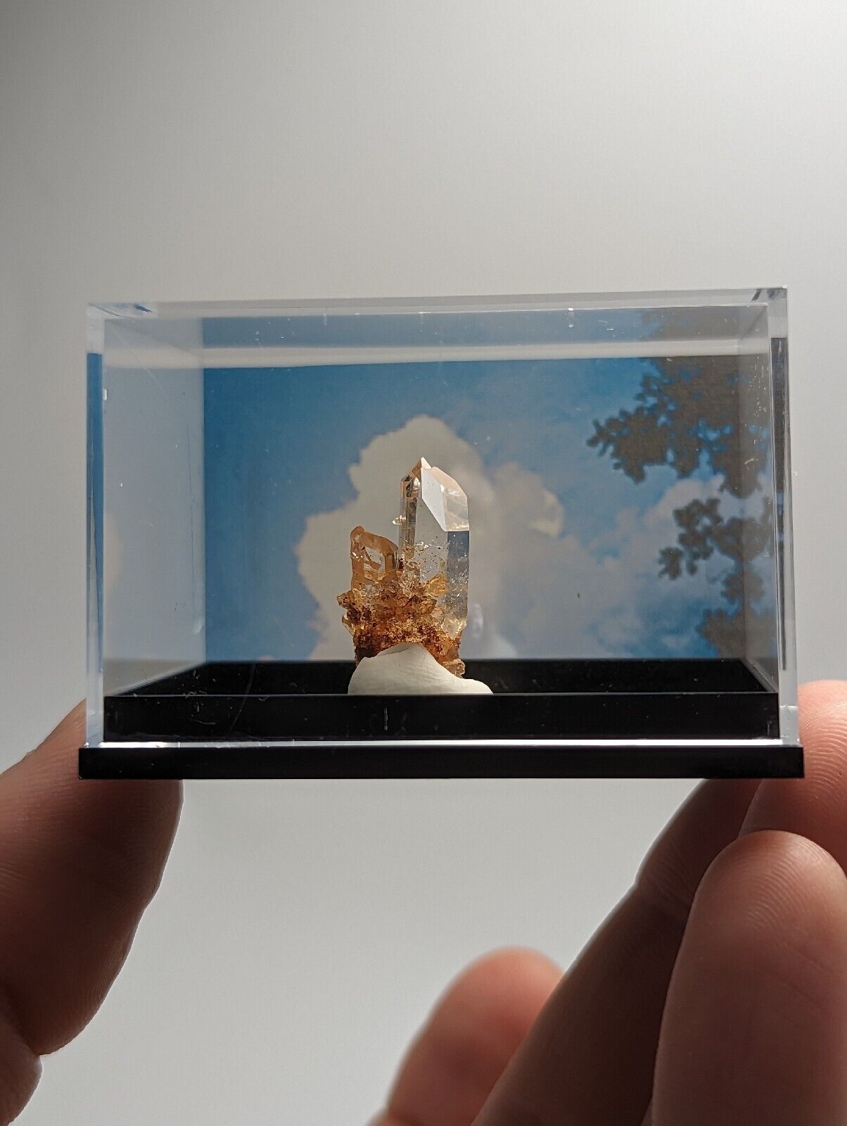 Quartz - Unique Optical Crystal w/ photo case - Old Stock Arkansas ooak - Collectibles:Rocks Fossils &