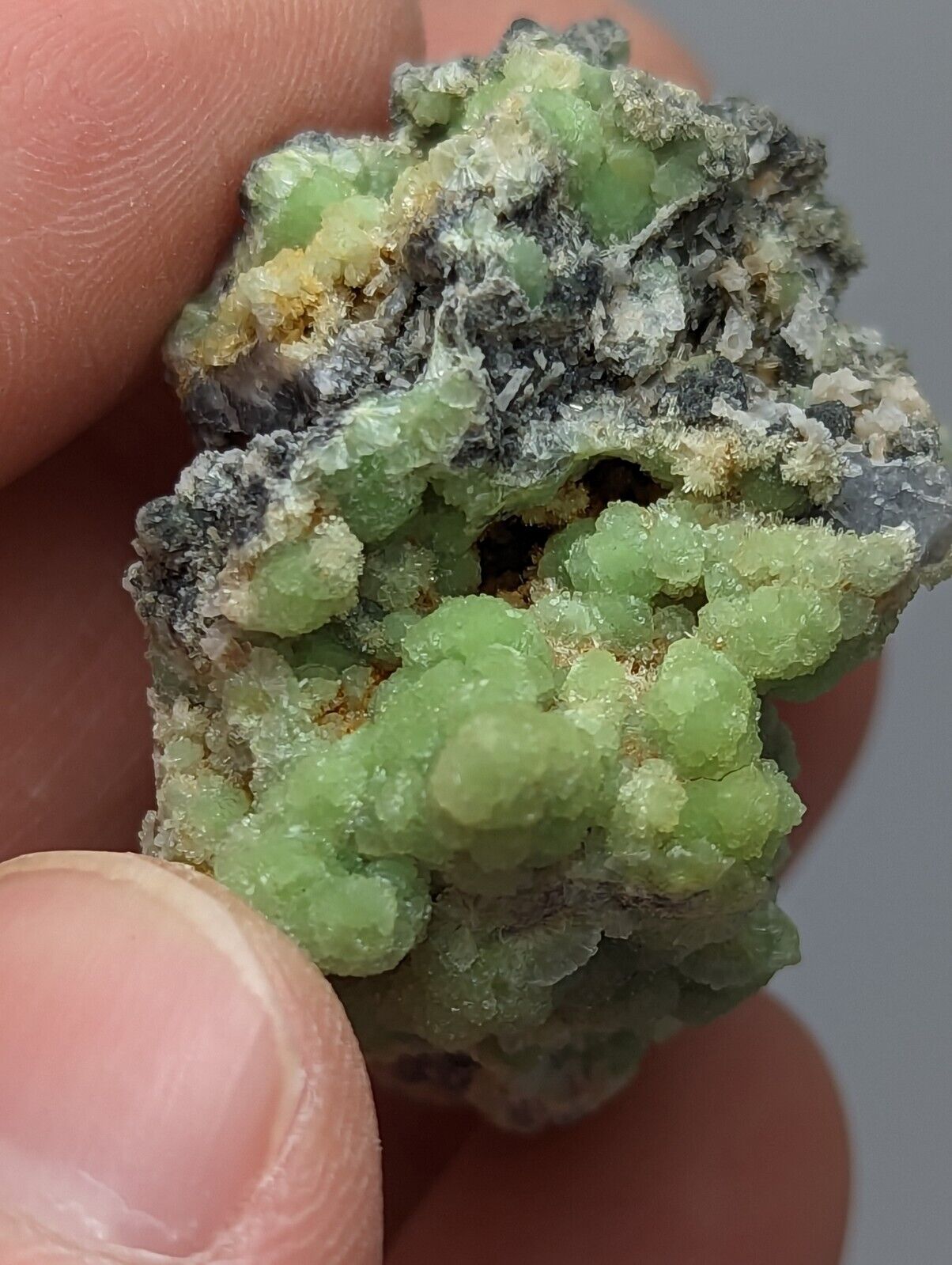 Rare Bright Green Wavellite - Fantastic Specimen - Mauldin Mountain Arkansas - Collectibles:Rocks Fossils &