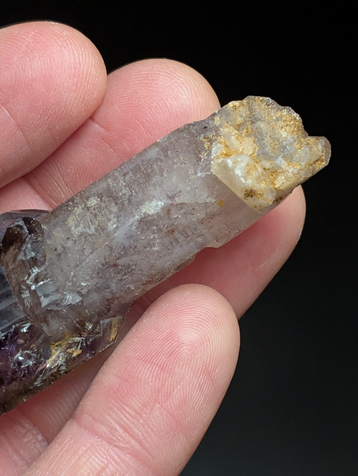 Rare Enhydro Shangaan Smoky Amethyst Scepter Quartz Chimbuku Mine Zimbabwe - Collectibles:Rocks Fossils &