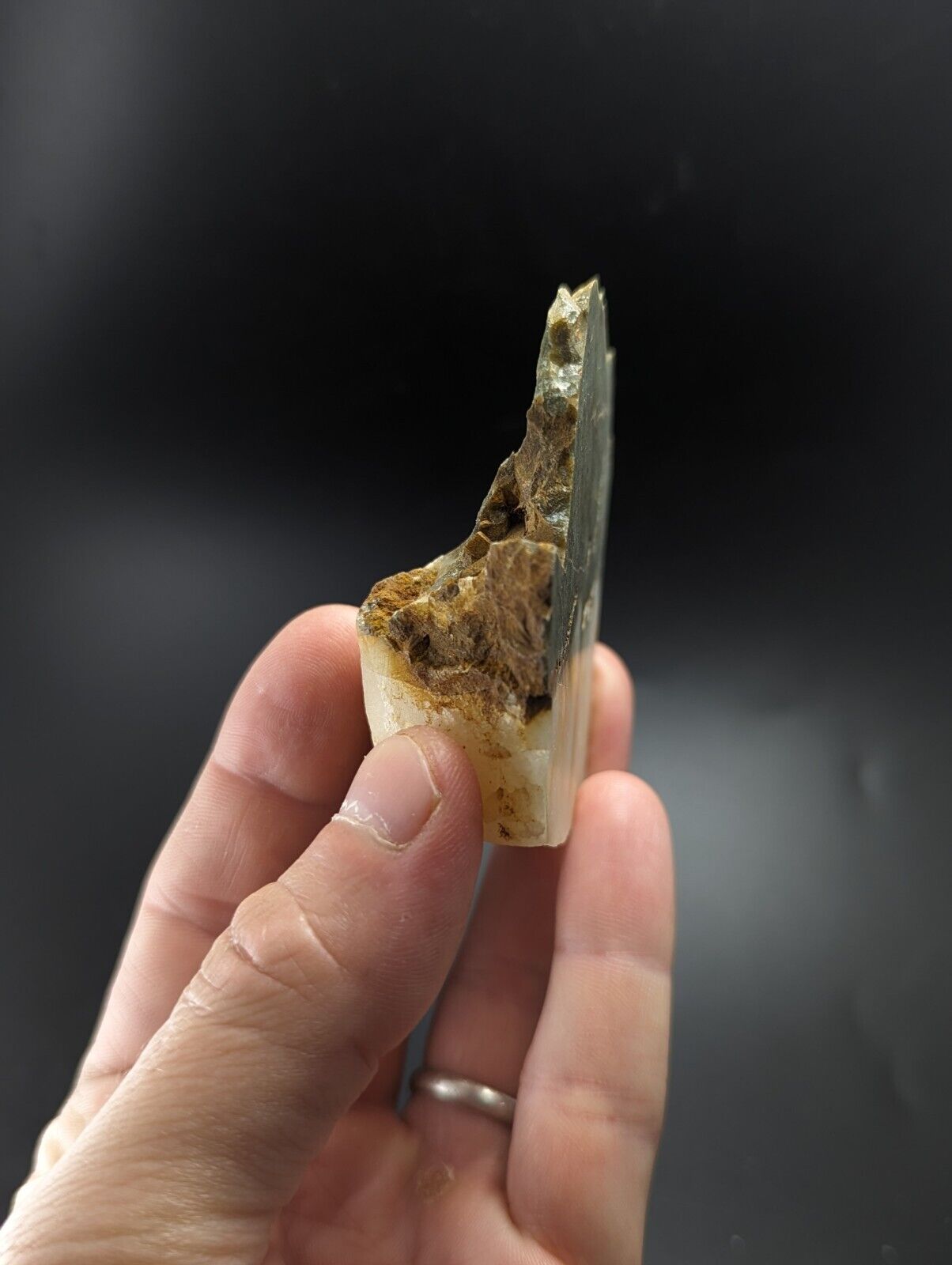 Rare Green Quartz Crystal Half Cut/Polished Saline County Arkansas Old Stock - Collectibles:Rocks Fossils &