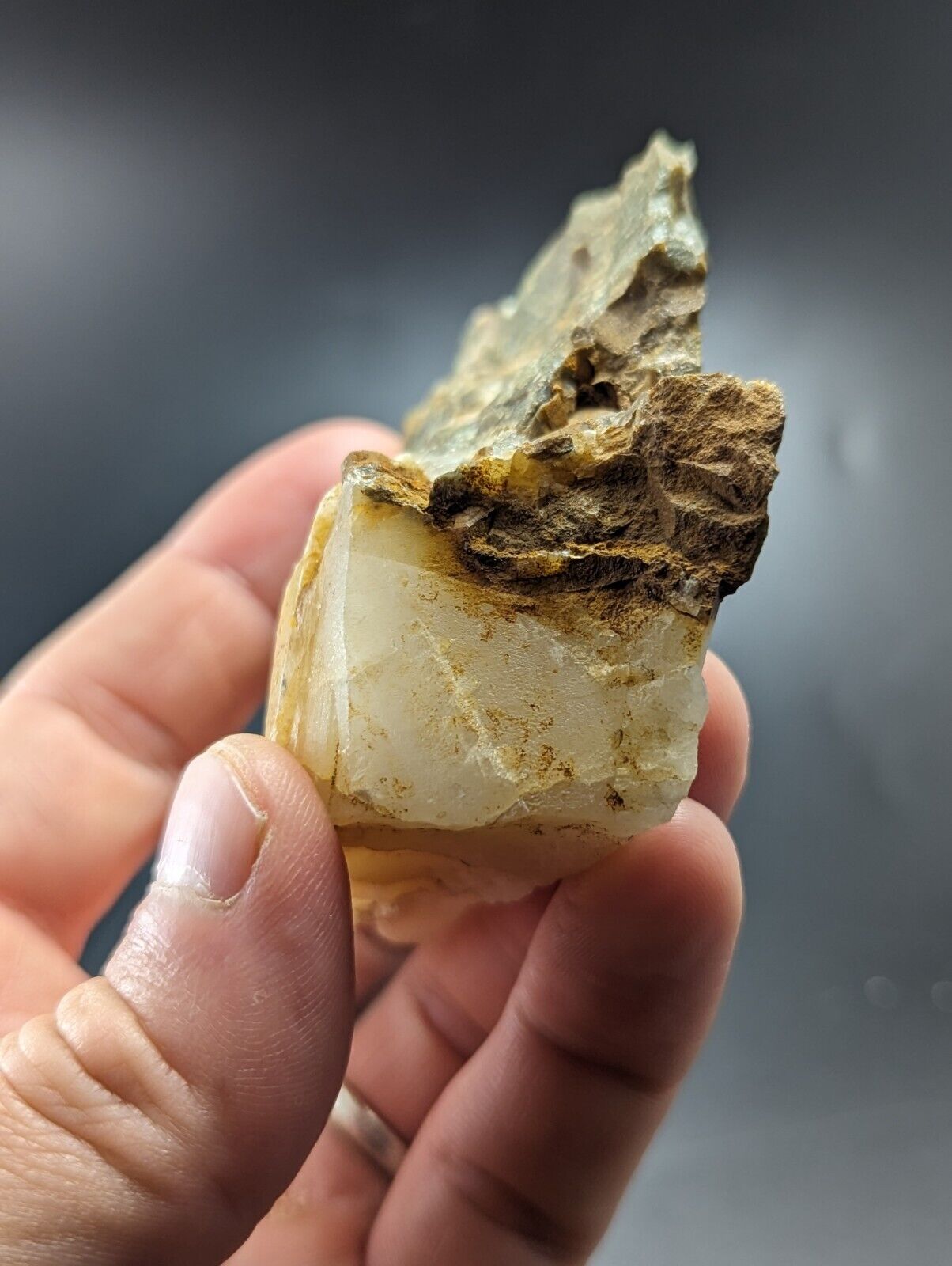 Rare Green Quartz Crystal Half Cut/Polished Saline County Arkansas Old Stock - Collectibles:Rocks Fossils &