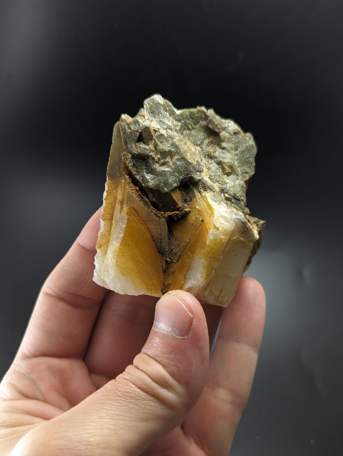 Rare Green Quartz Crystal Half Cut/Polished Saline County Arkansas Old Stock - Collectibles:Rocks Fossils &