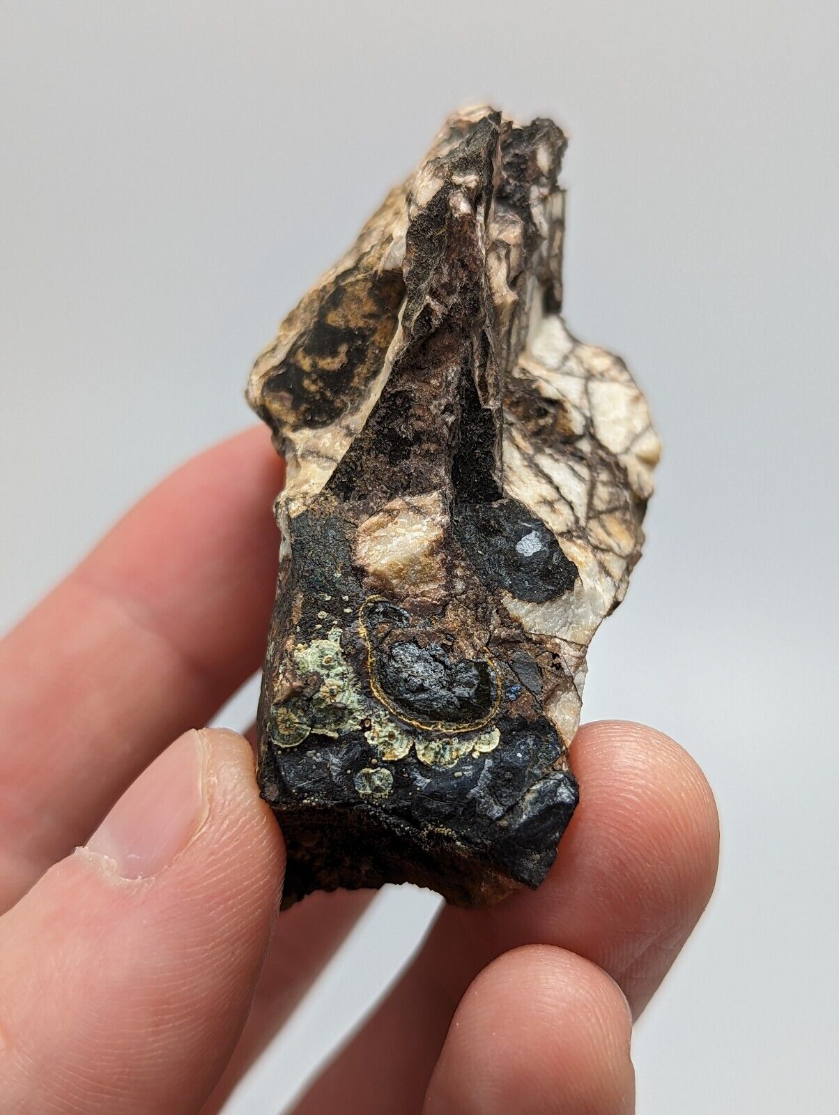RARE KIDWELLITE ON BLACK ROCKBRIDGEITE NOVACULITE -YORK MINE POLK CO ARKANSAS - Collectibles:Rocks Fossils &