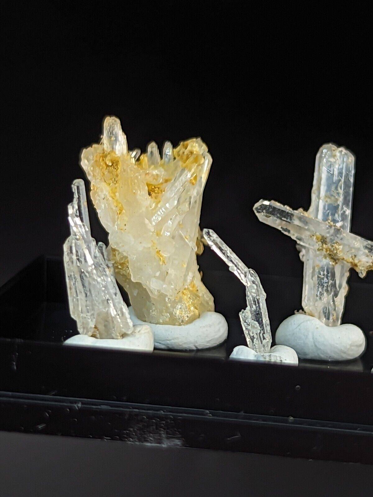 Rare Solution Quartz Crystals- Unique Set of 7 w/case - Jeffrey Quarry Arkansas - Collectibles:Rocks Fossils &
