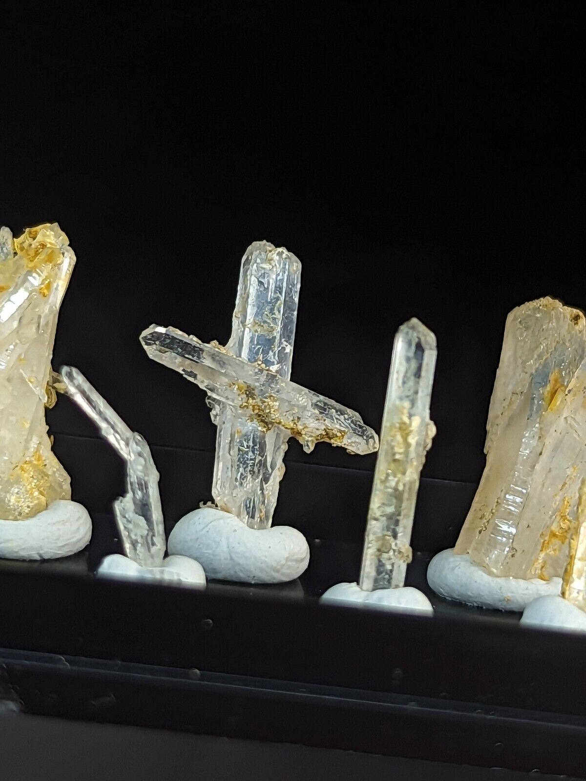 Rare Solution Quartz Crystals- Unique Set of 7 w/case - Jeffrey Quarry Arkansas - Collectibles:Rocks Fossils &