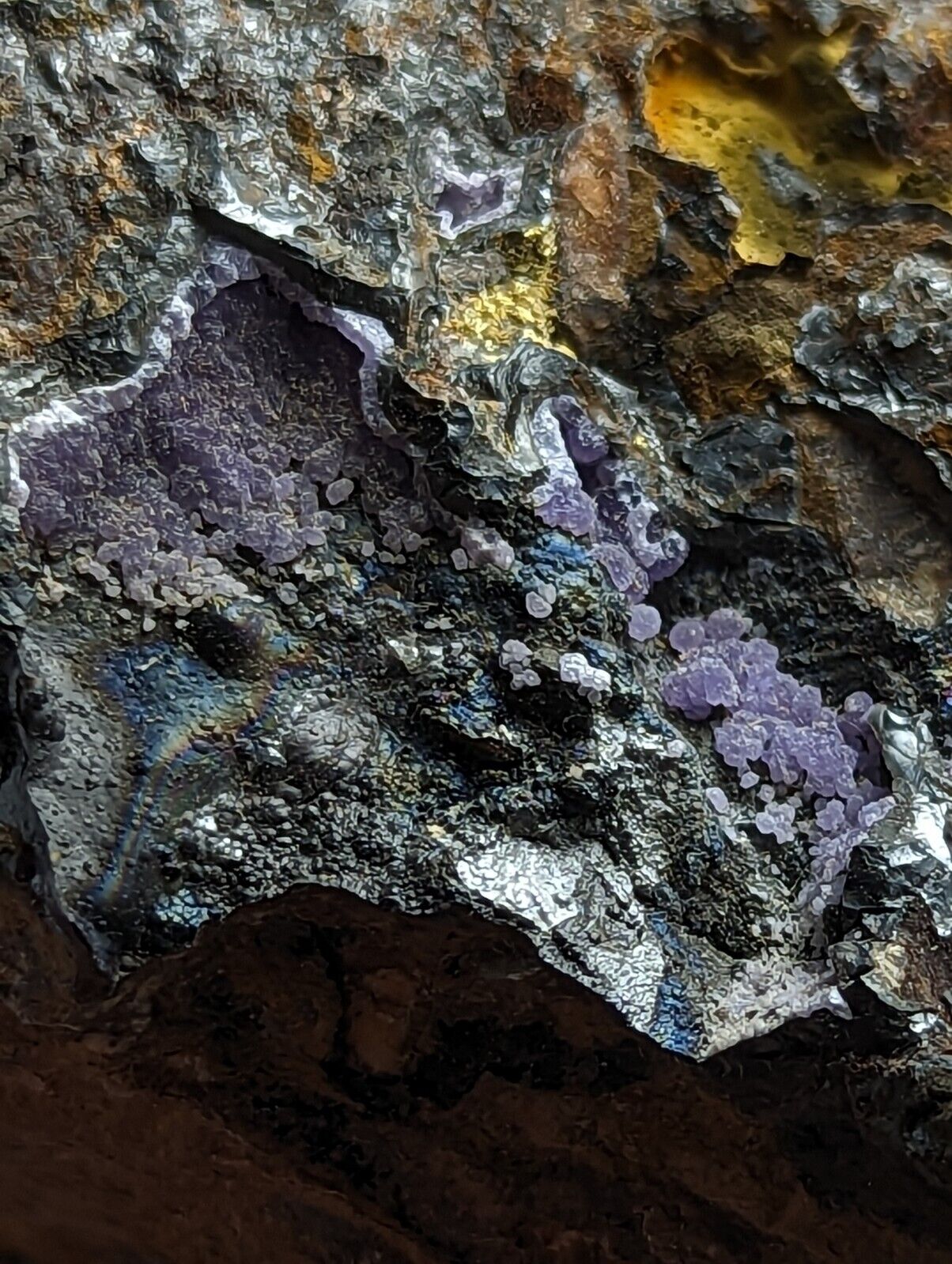 Rare Strengite Natural Rainbows Kidwellite Cacoxenite RARE Polk Co Arkansas - Collectibles:Rocks Fossils &