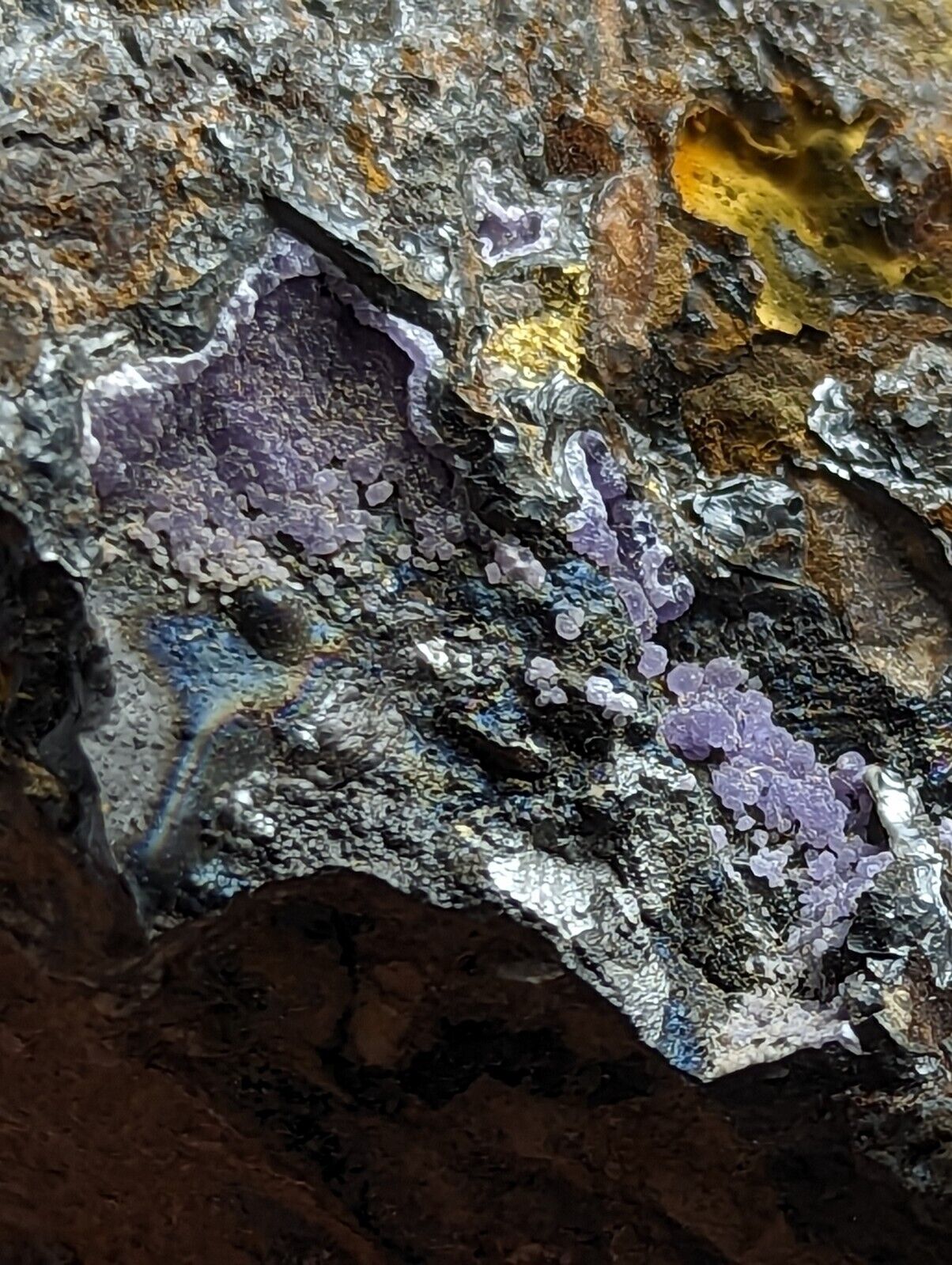 Rare Strengite Natural Rainbows Kidwellite Cacoxenite RARE Polk Co Arkansas - Collectibles:Rocks Fossils &