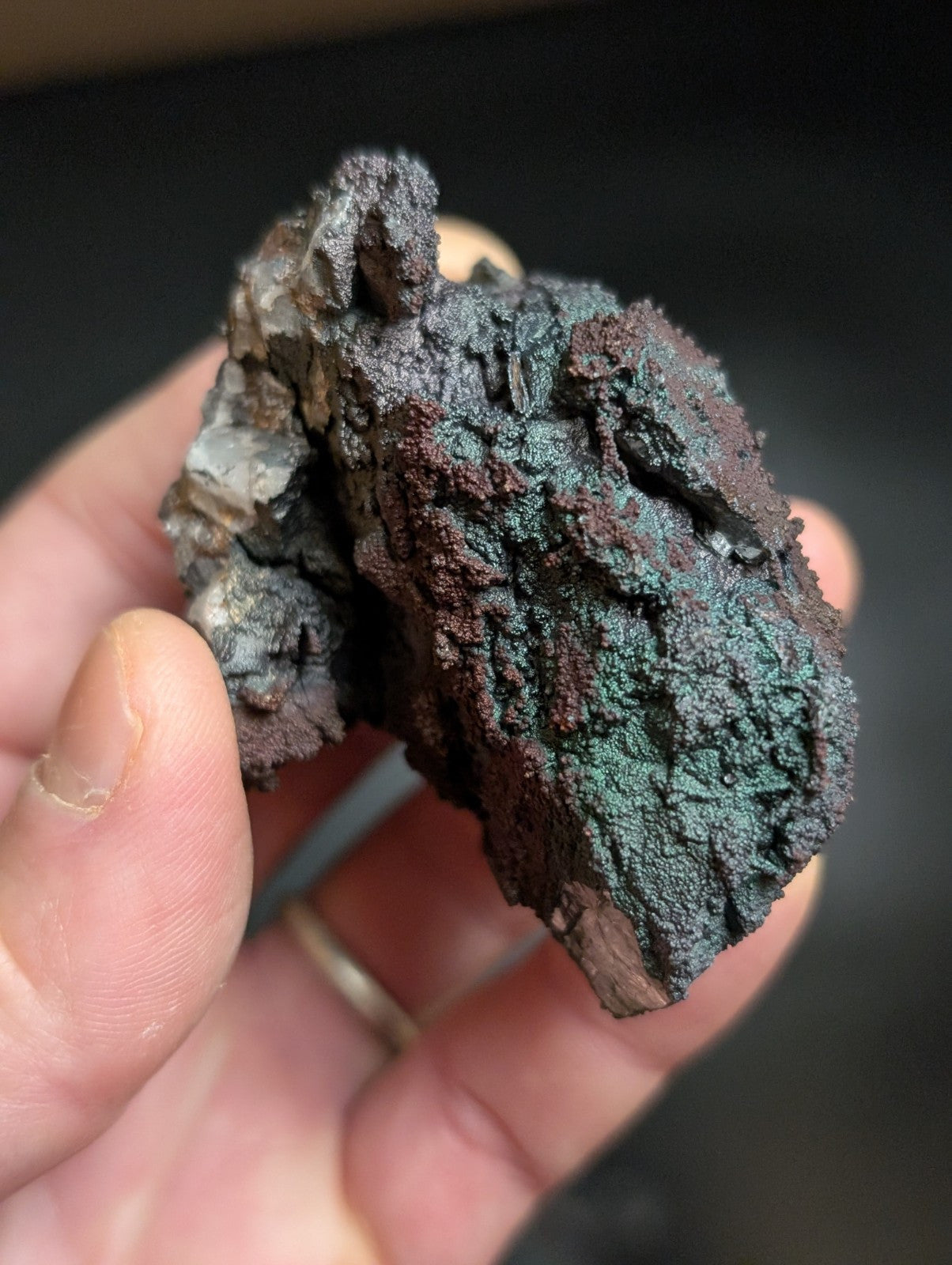 Set of 2 Turgites Iridescent Hematite Specimens Graves Mountain Georgia OOAK - Collectibles:Rocks Fossils &